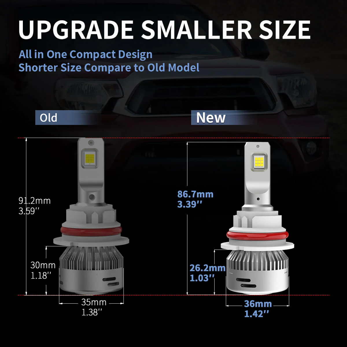 60W 9004 HB1 LA Plus Series | 6,000LM 6000K LED Bulbs - Image 5