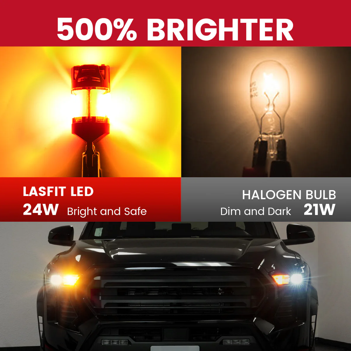Amber 7443 CanBus-Ready Turn Signal Light LED Bulbs | D2 Series - Image 4