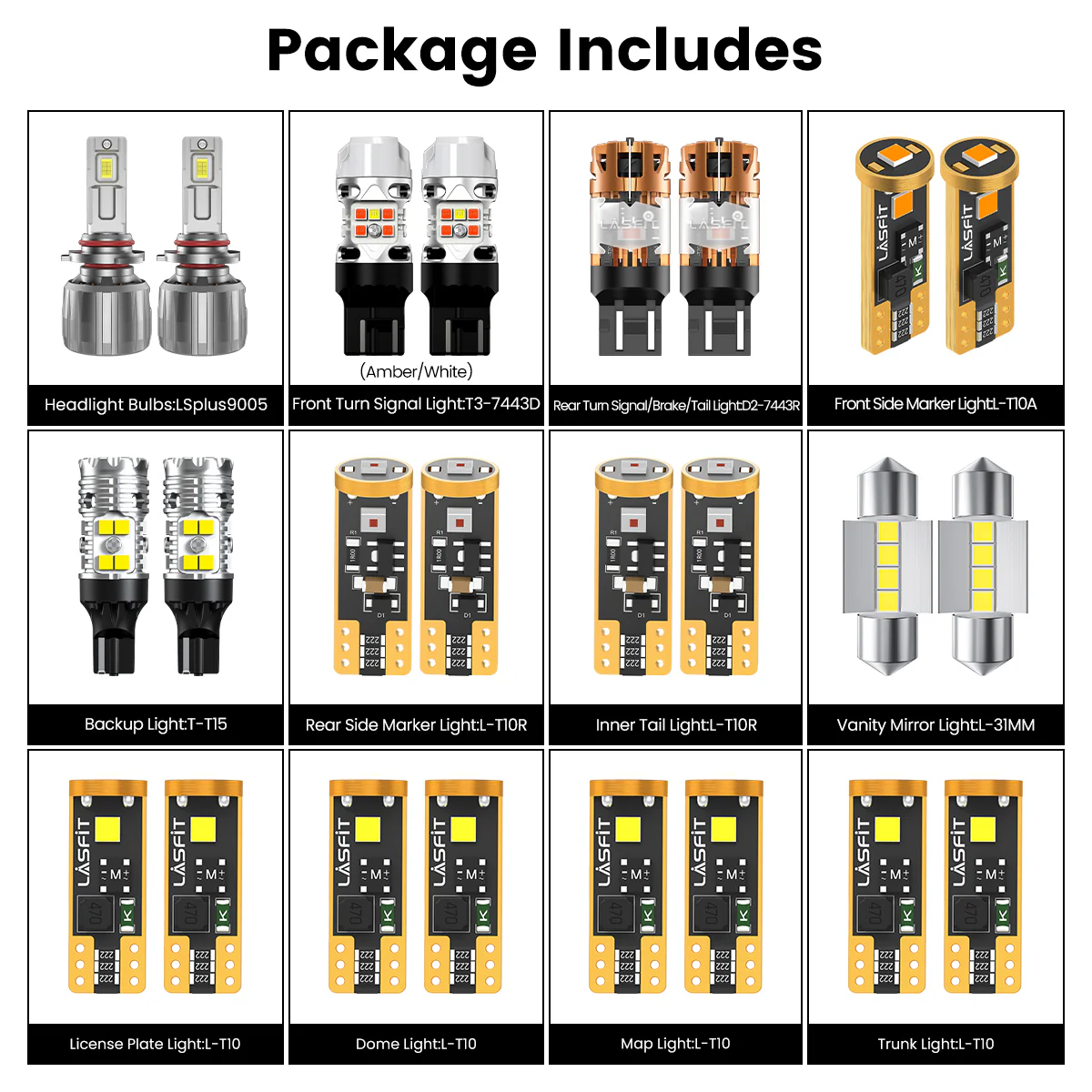 Fit for 2016-2018 Chevrolet Malibu The Brightest LED Bulbs Upgrade - Image 2