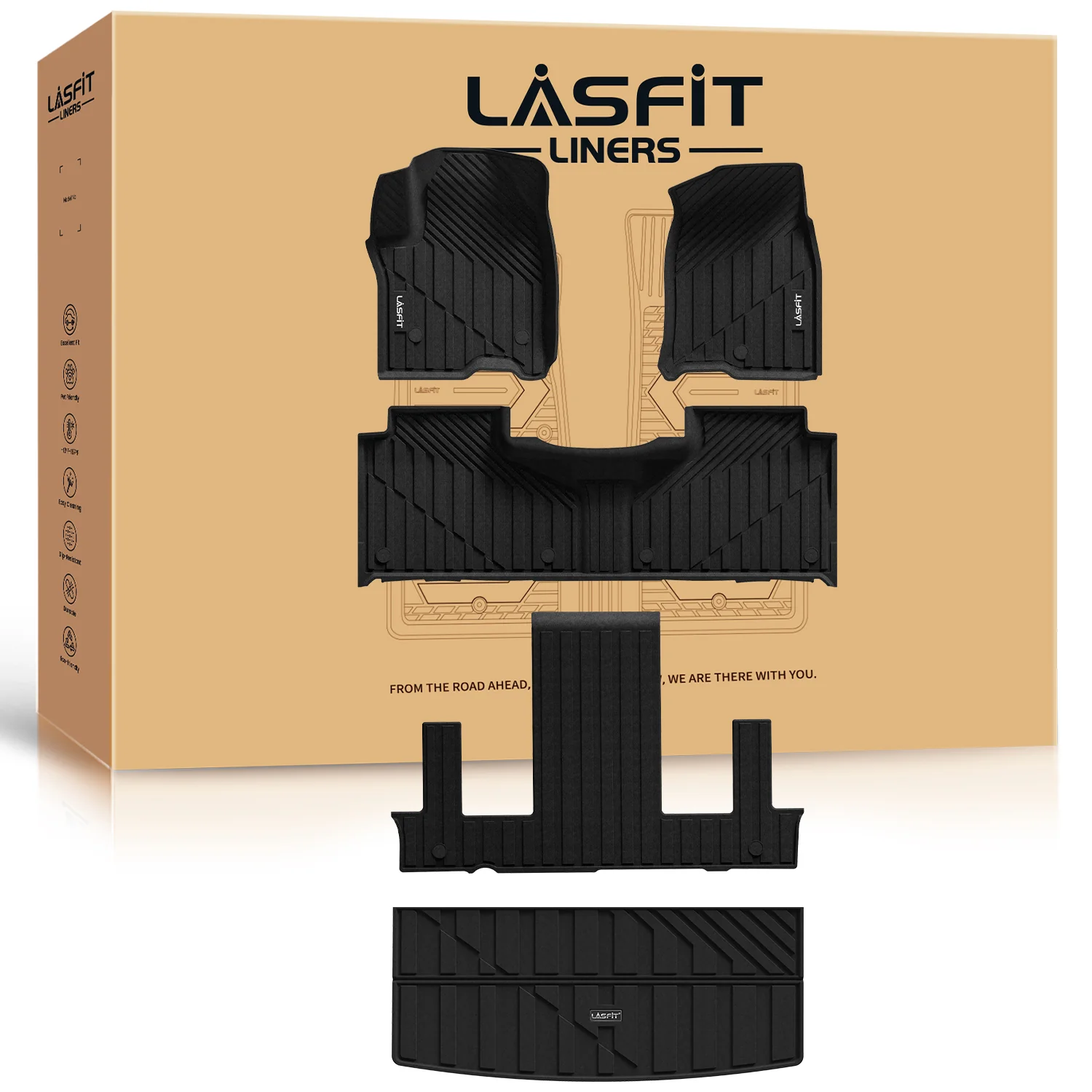 Fit for 2021–2026 Chevrolet Tahoe Floor & Cargo Mats Protection Sets, Not Fit 9 seats - Image 7
