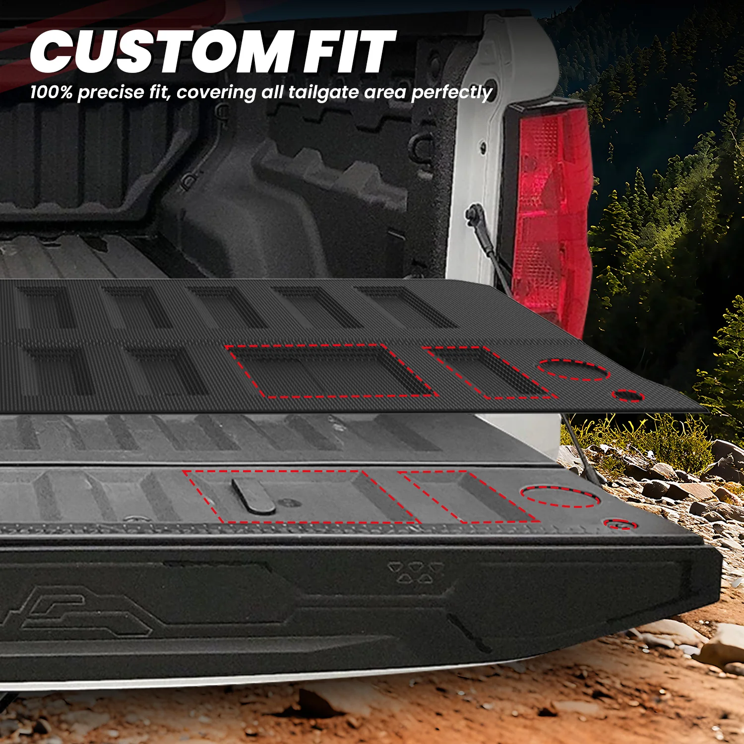 Fit for 2023-2026 Chevrolet Colorado Heavy Duty 61.7"(5FT) Bed Mat or Tailgate Mat - Image 12