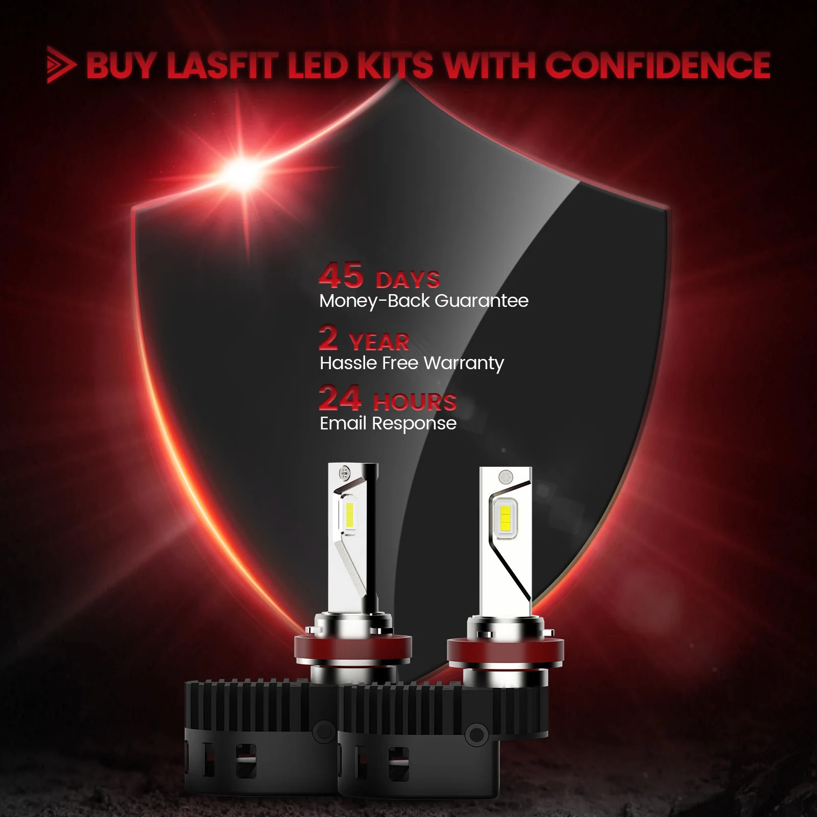 Fit for Chrysler Pacifica 2017-2020 Custom H11 LED Headlight Bulbs with Dust Cover | Pro-DC Series - Image 7