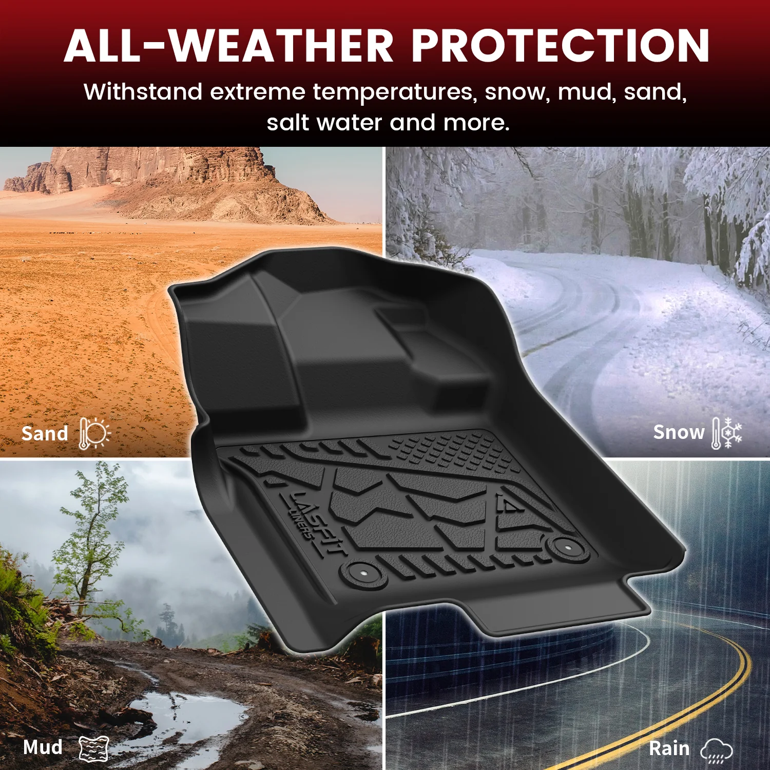 Fit for 2015-2026 Ford F-150 1st Row Floor Mats, Fit Carpet Floor Only - Image 22