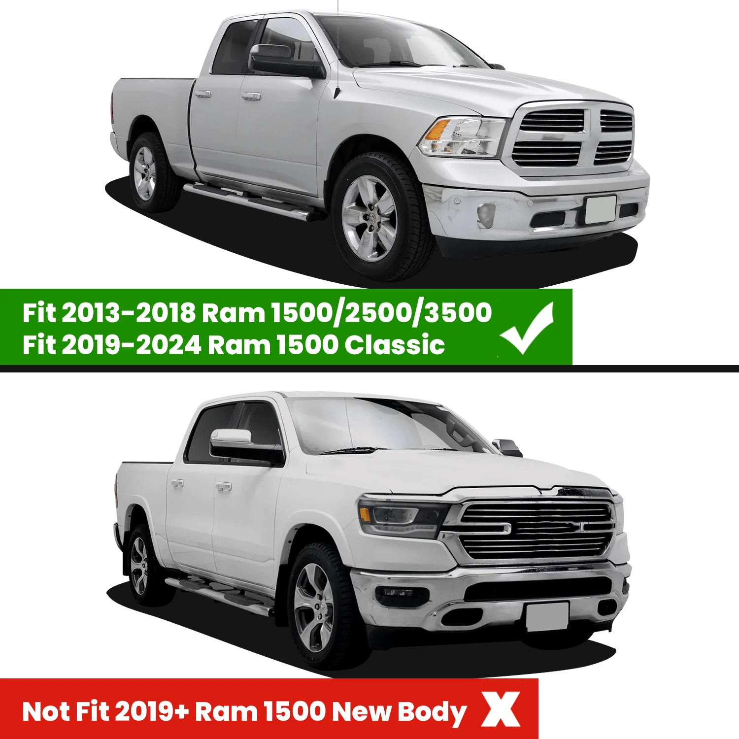 Fit for 2013-2018 Ram 1500 All-Weather 1st row Floor Mats, Fit Carpet Floor Only - Image 8