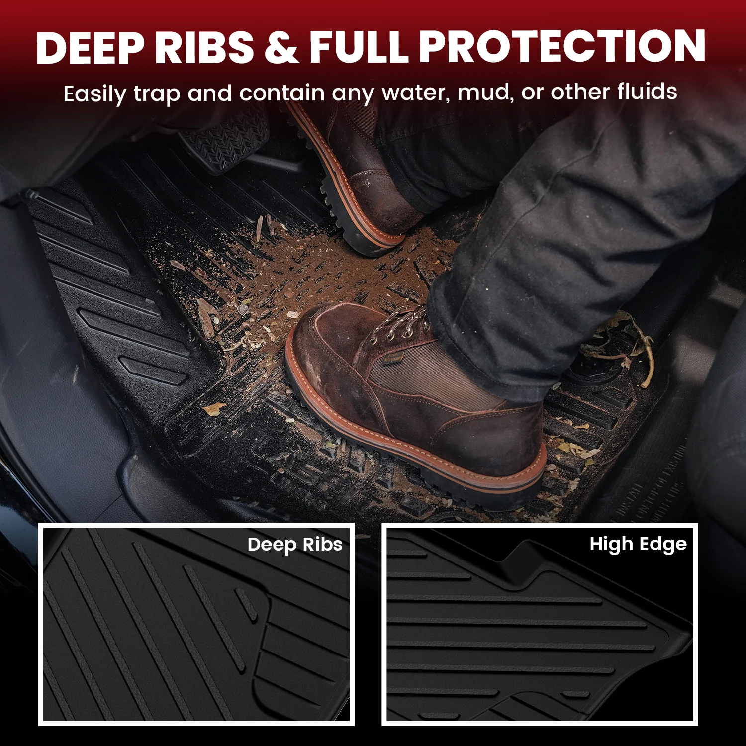 Fit for 2015-2022 Chevrolet Colorado Floor Mats, Fit Carpet Floor Only - Image 15