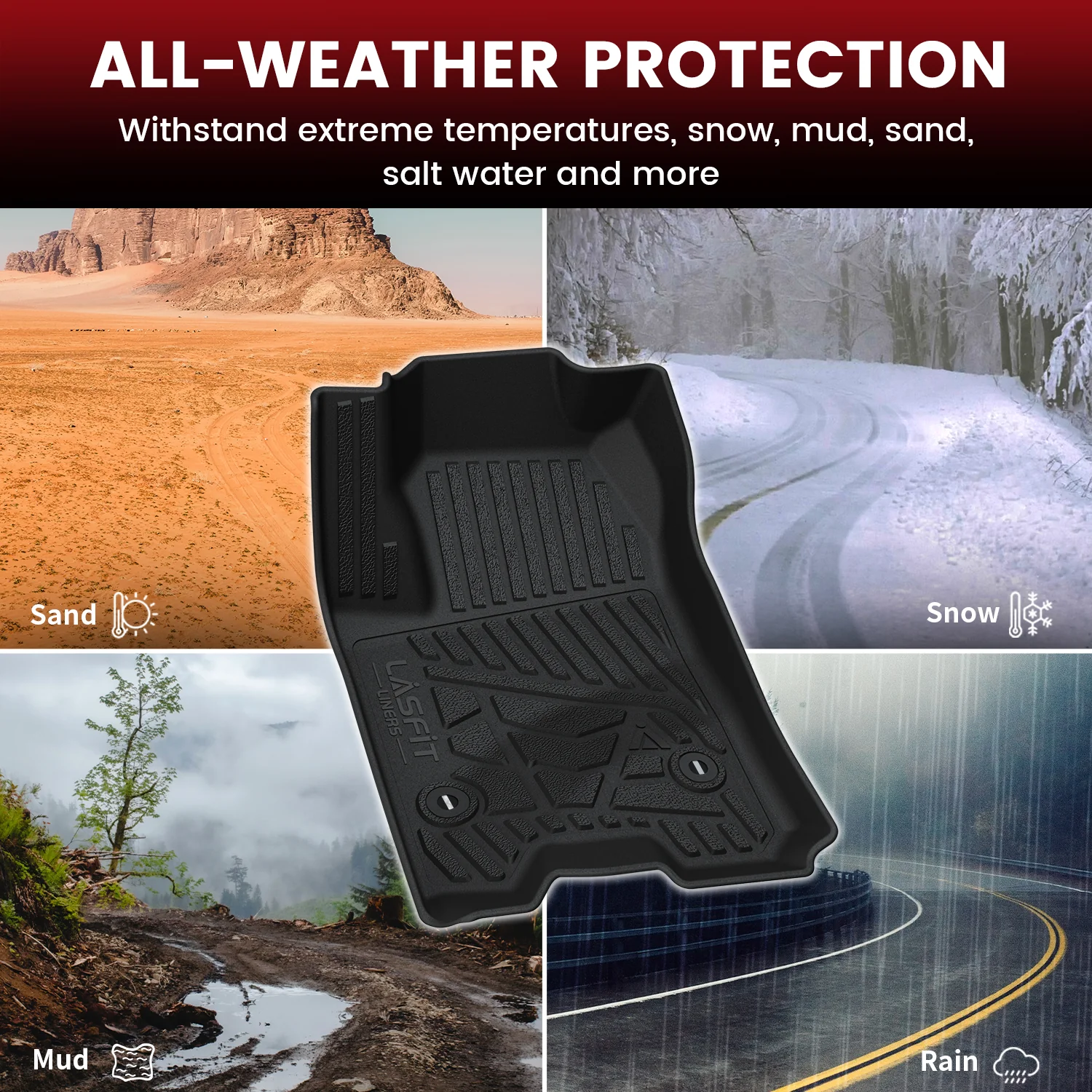 Fit for 2023-2026 Chevrolet Colorado Floor Mats, Fit Carpet Floor Only - Image 4