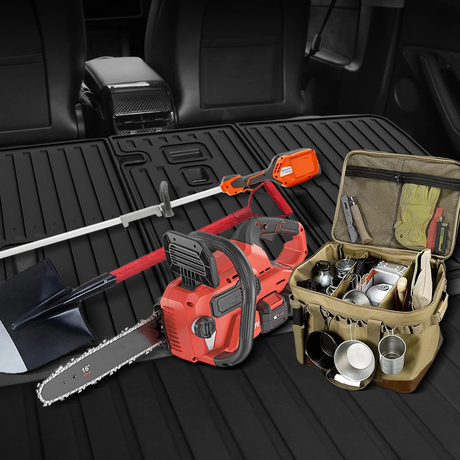 Fit for 2026 Tesla Model Y Floor Mats or Cargo or Frunk Liner or Trunk Well or Seatback Mats, Only Fit 5 seats - Image 13