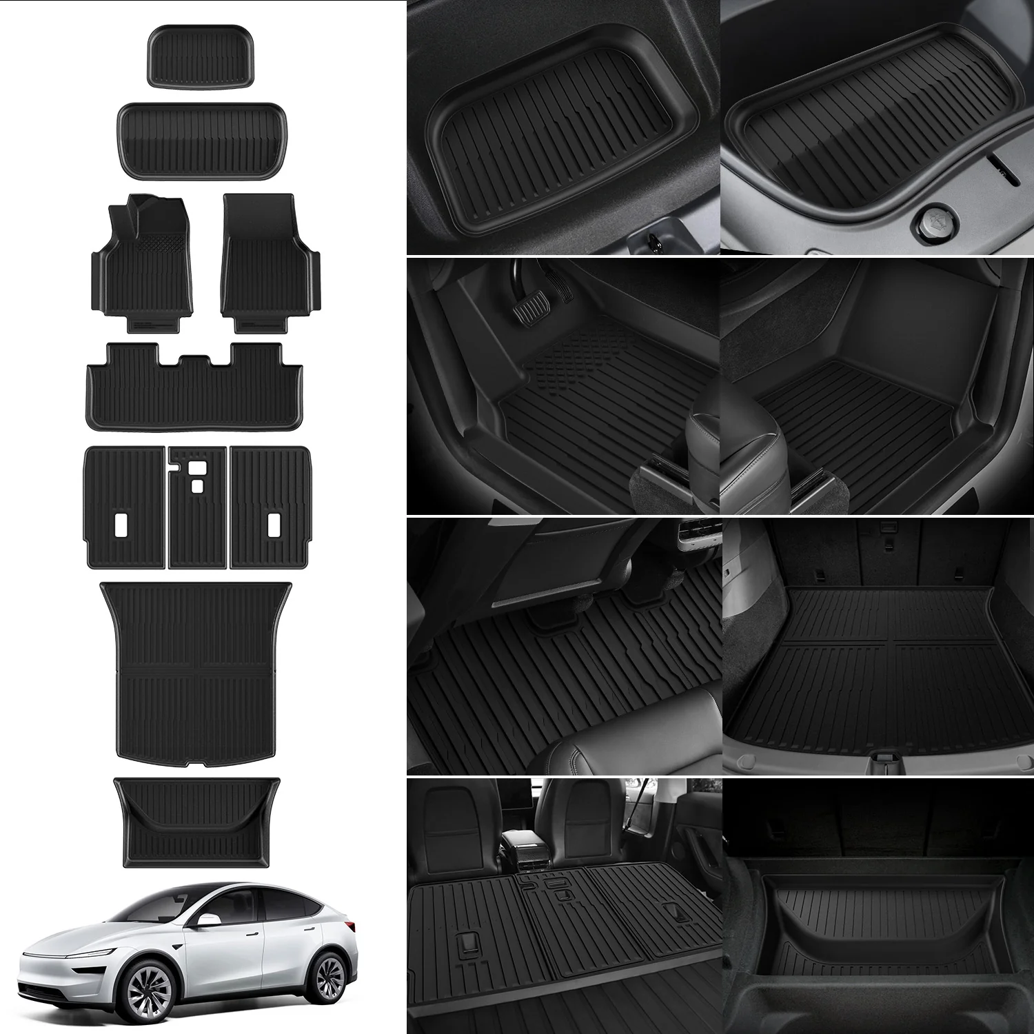 Fit for 2026 Tesla Model Y Floor Mats or Cargo or Frunk Liner or Trunk Well or Seatback Mats, Only Fit 5 seats - Image 3