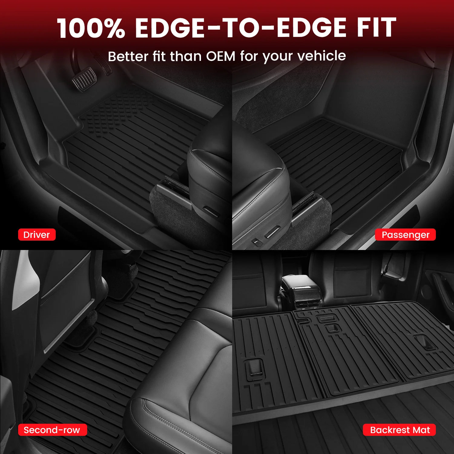 Fit for 2026 Tesla Model Y Floor Mats or Cargo or Frunk Liner or Trunk Well or Seatback Mats, Only Fit 5 seats - Image 4