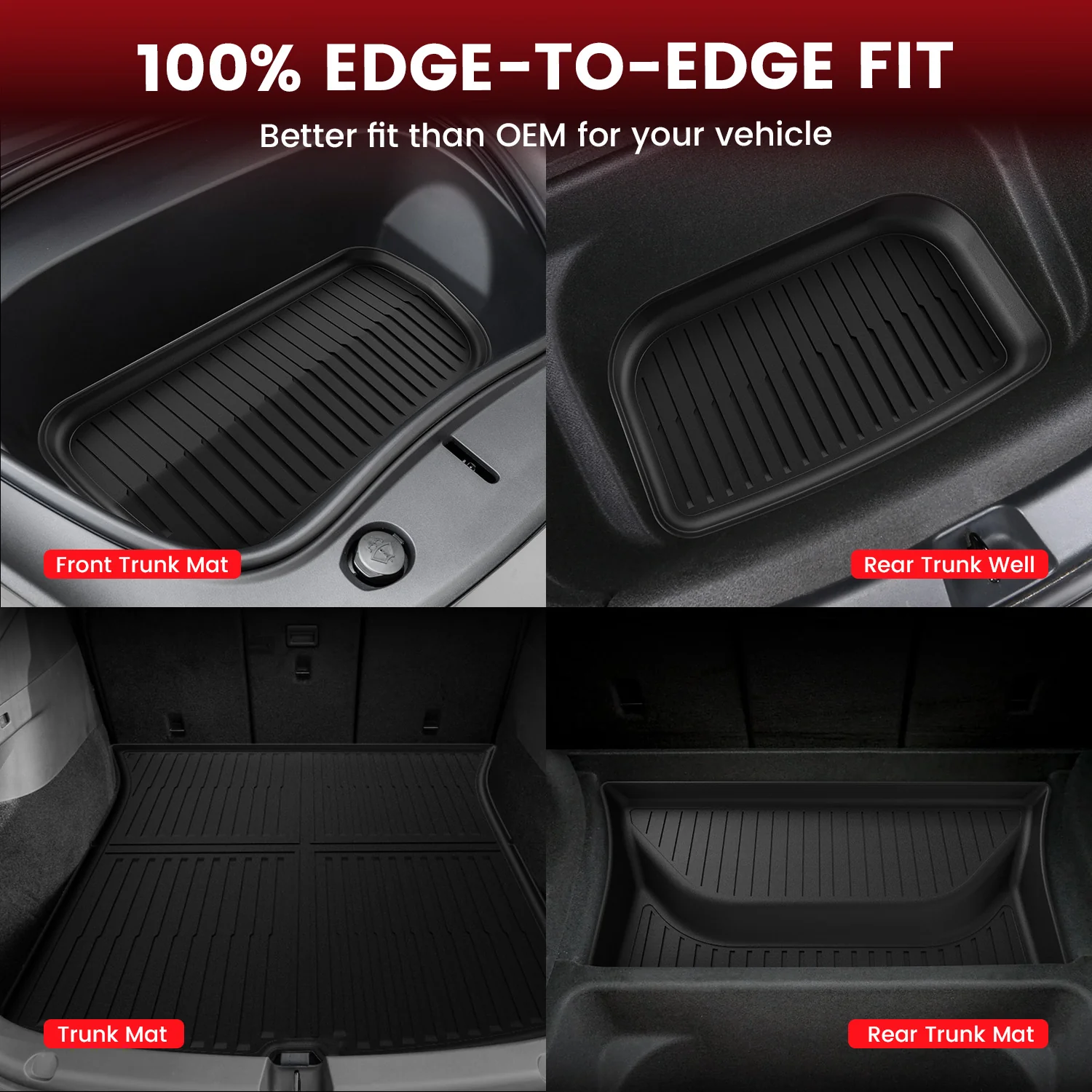 Fit for 2026 Tesla Model Y Floor Mats or Cargo or Frunk Liner or Trunk Well or Seatback Mats, Only Fit 5 seats - Image 6