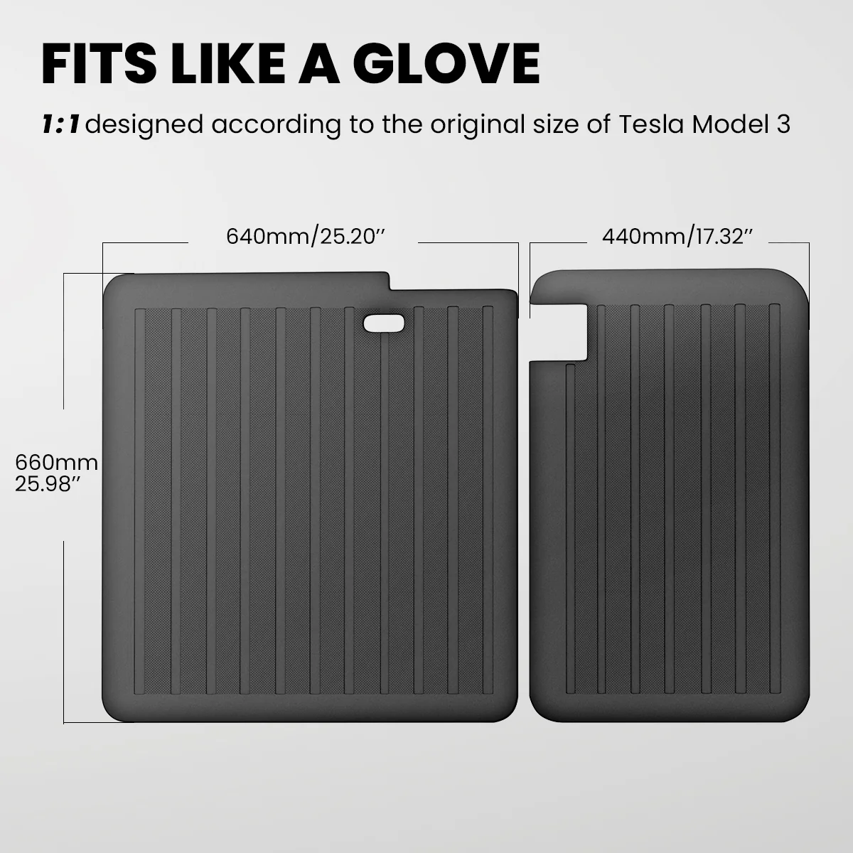 Fit For 2017-2023 Tesla Model 3 Second Row Seats Back Cover Mats All Weather TPE Rear Seatback Mats - Image 4