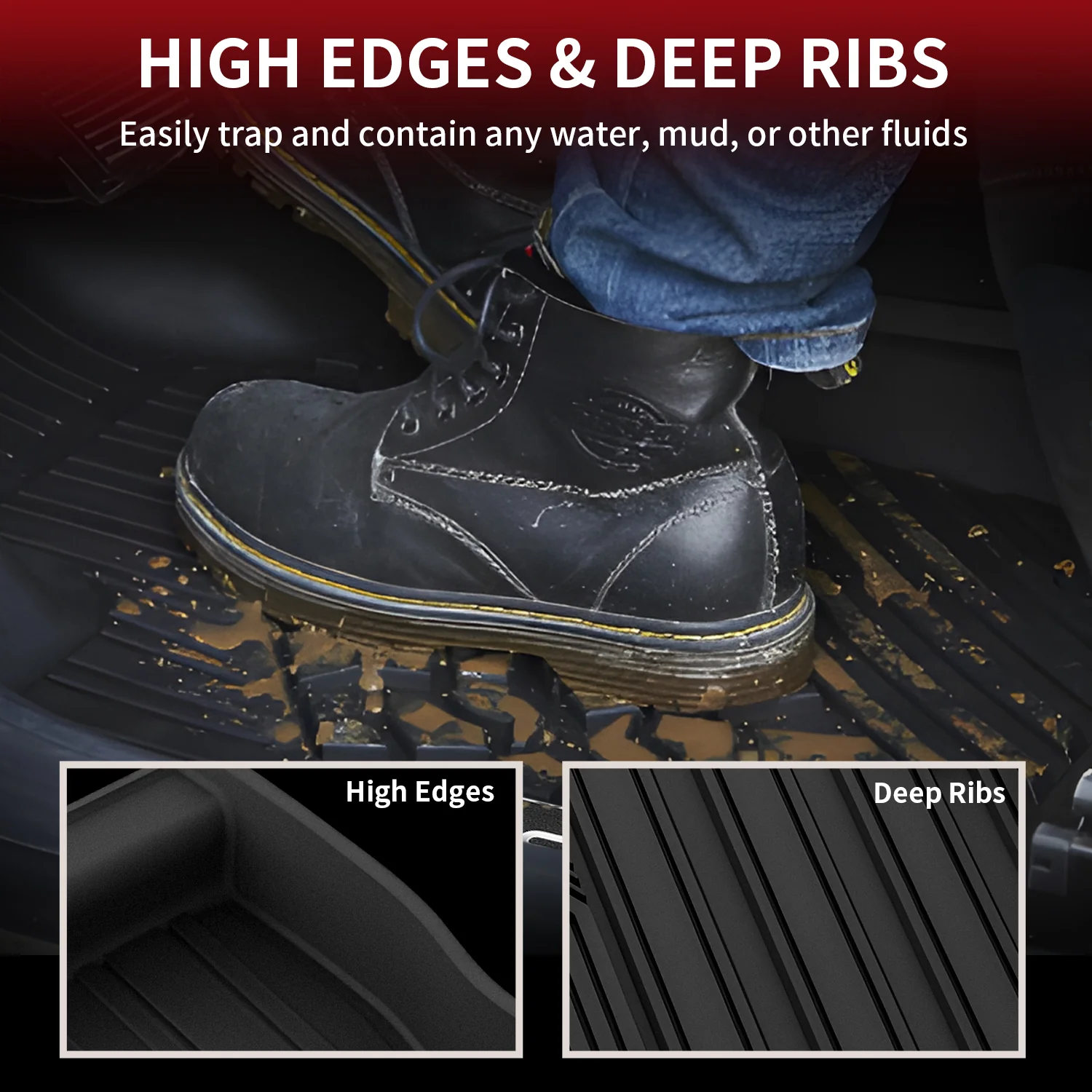 Fit for 2014-2021 Toyota Tundra Floor Mats 1st & 2nd Row Seat - Image 7