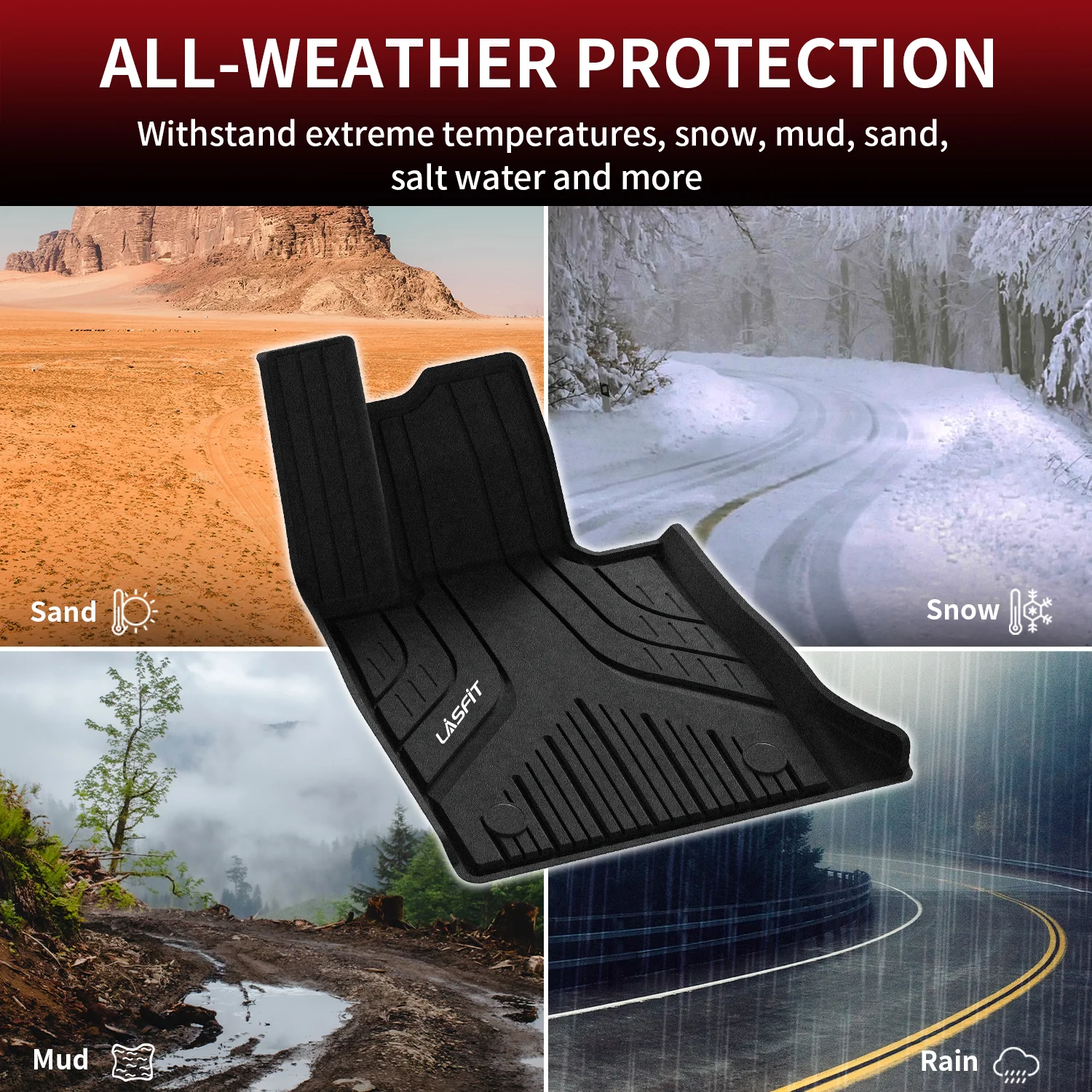 Fit for 2024-2026 BMW 5 Series G60 530i & 540i Floor Mats, Fit Gasoline Only - Image 3