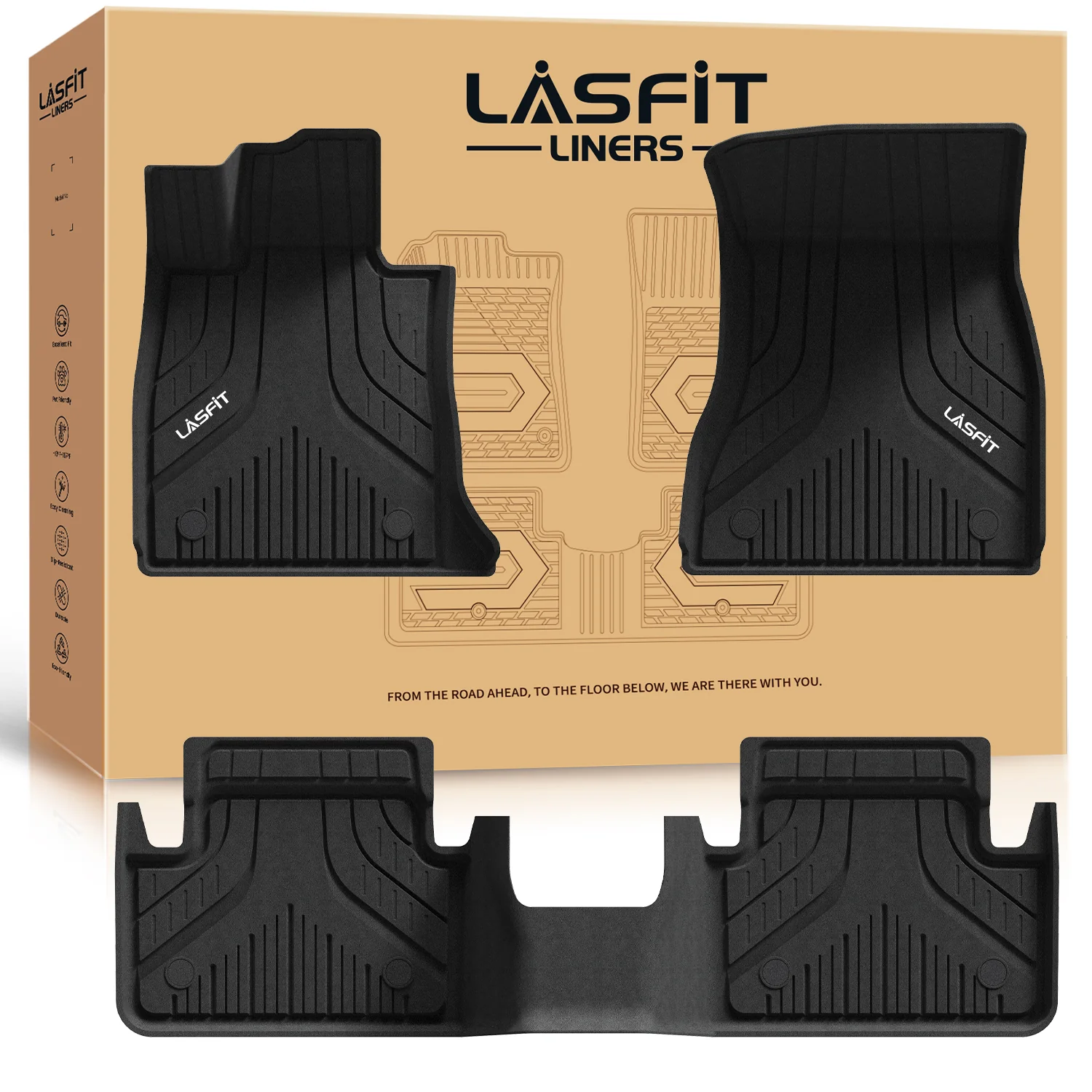 Fit for 2024-2026 BMW 5 Series G60 530i & 540i Floor Mats, Fit Gasoline Only - Image 7