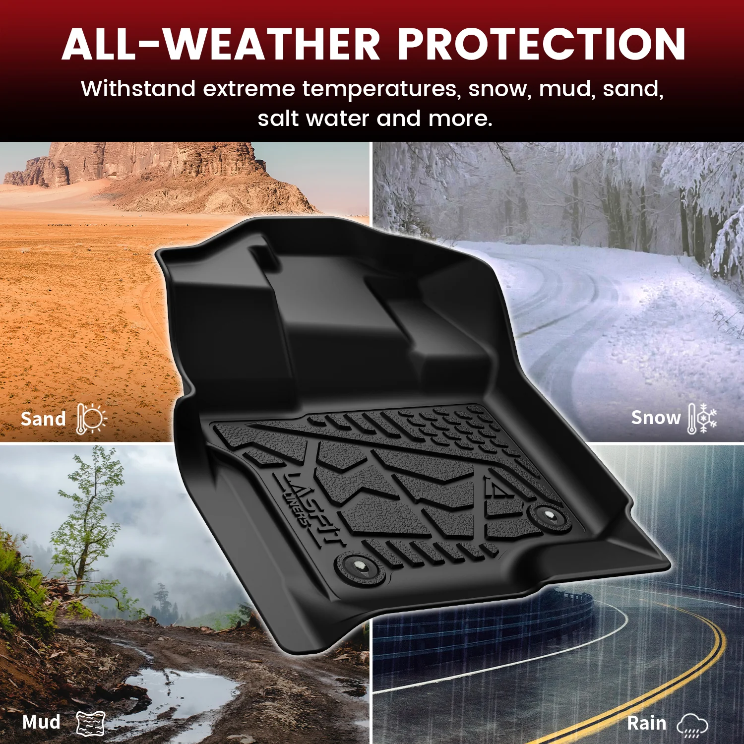 Fit for 2015-2026 Ford F-150 & 22-26 Lightning Models Floor Mats, Fit Carpet Floor & 1st Row Bucket Seat - Image 25
