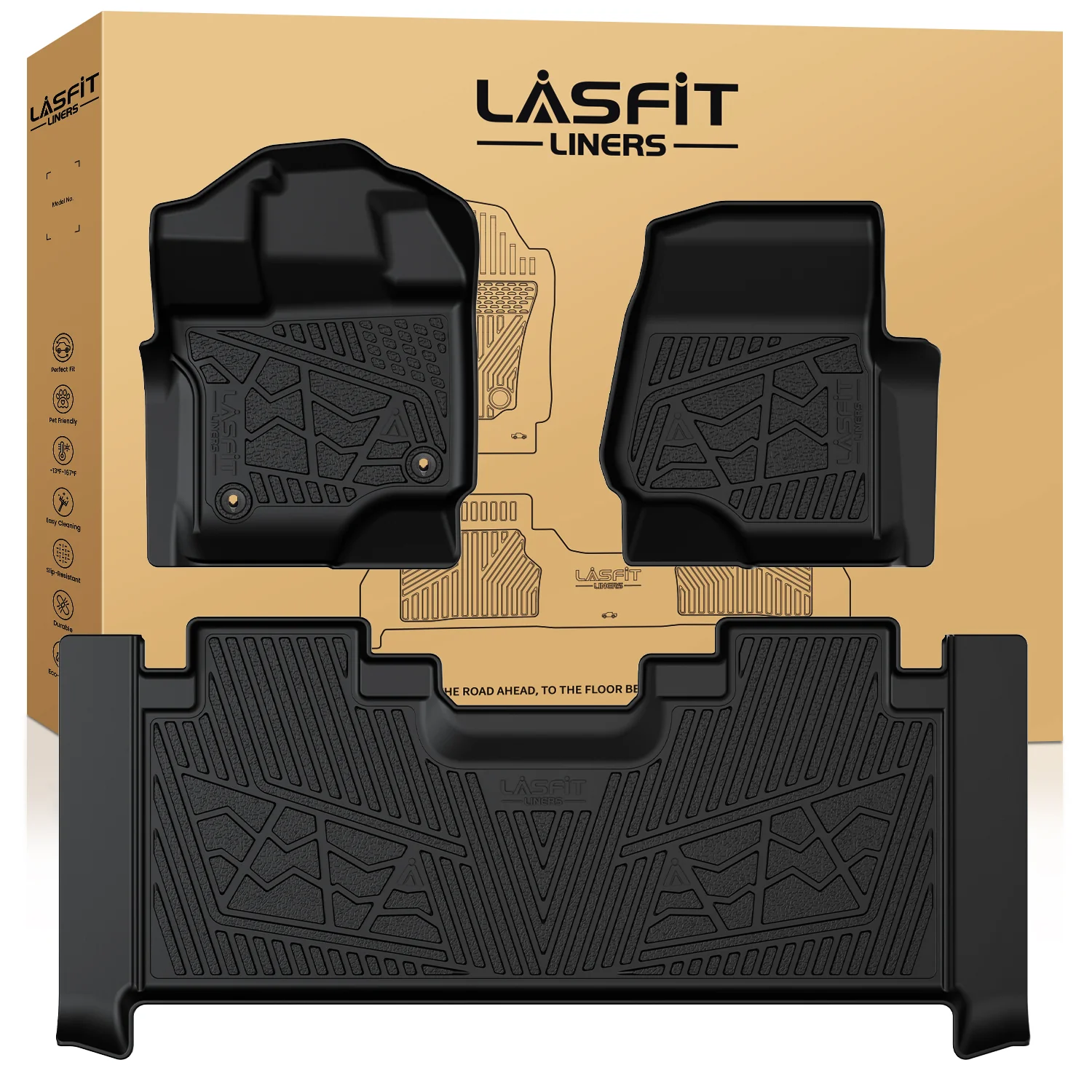 Fit for 2015-2026 Ford F-150 & 22-26 Lightning Models Floor Mats, Fit Carpet Floor & 1st Row Bucket Seat - Image 27
