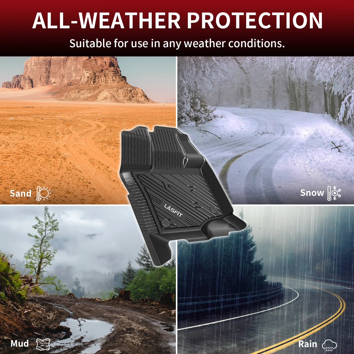 Fit for 2015-2026 Ford F-150 & 22-26 Lightning Models Floor Mats, Fit Carpet Floor & 1st Row Bucket Seat - Image 8