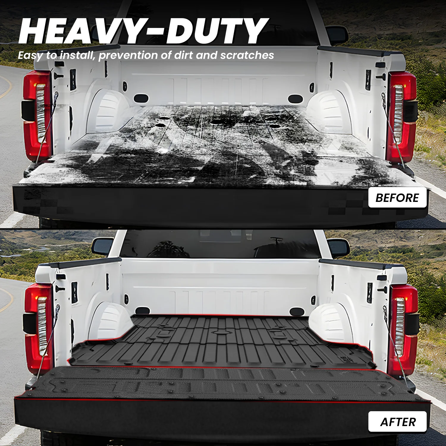 Fit for 2017-2026 Ford F-250 F-350 F-450 F-550 Super Duty Bed Mat or Tailgate Mat, Not Fit Drop-in liners - Image 21