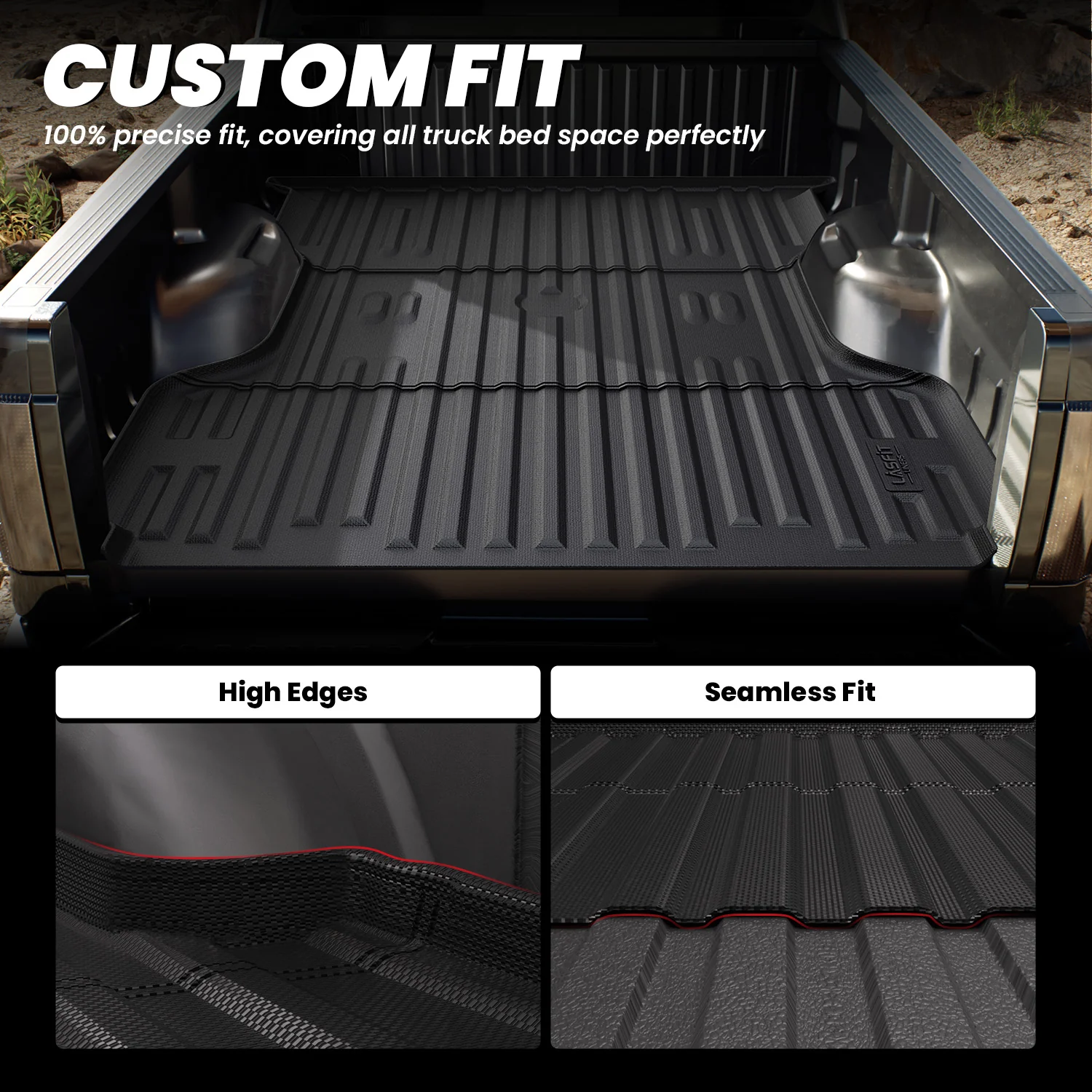 Fit for 2009-2016 Ford F-250 F-350 F-450 6.75FT(81") Heavy Duty Truck Bed Mat, Not Fit Drop-in liners - Image 3