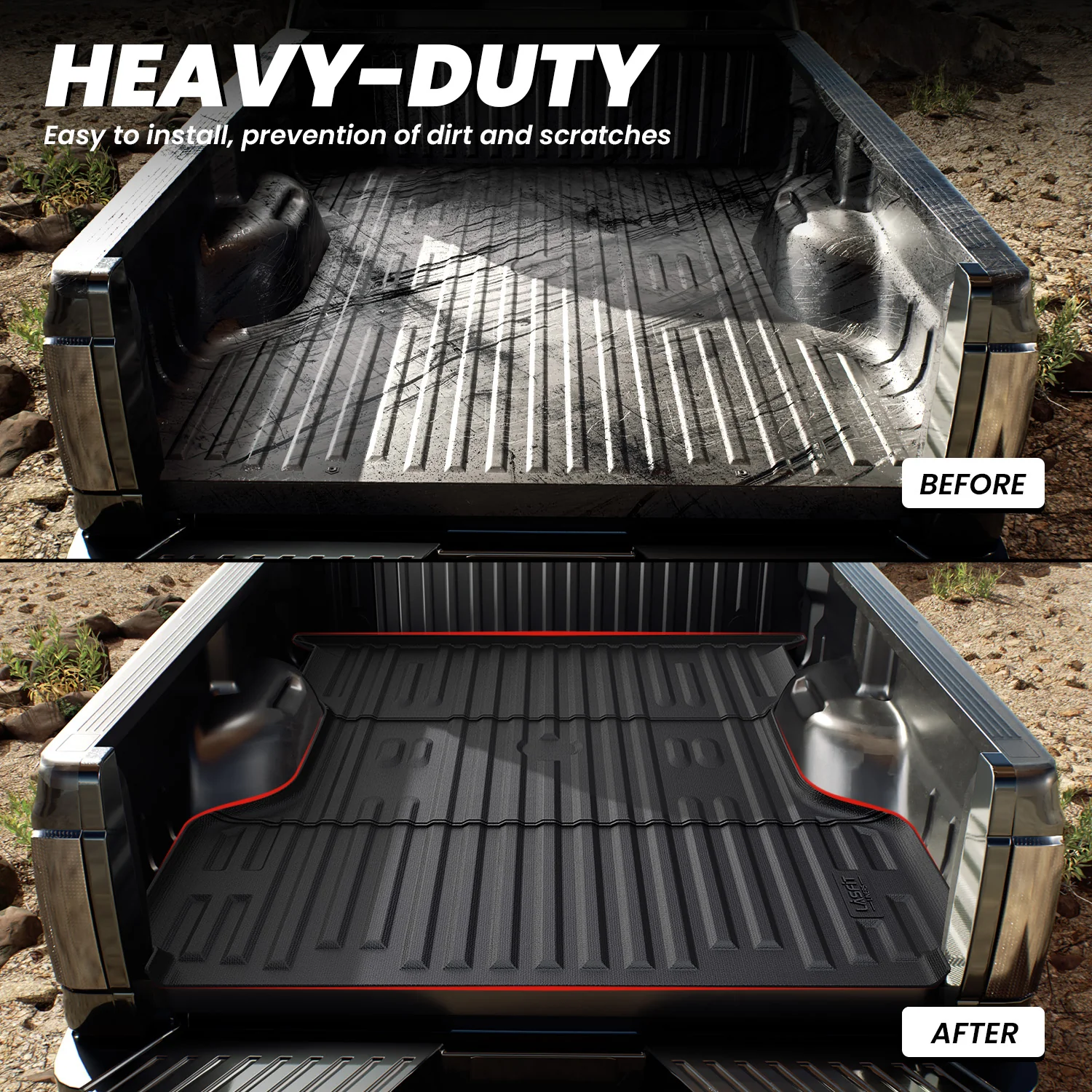 Fit for 2009-2016 Ford F-250 F-350 F-450 6.75FT(81") Heavy Duty Truck Bed Mat, Not Fit Drop-in liners - Image 4
