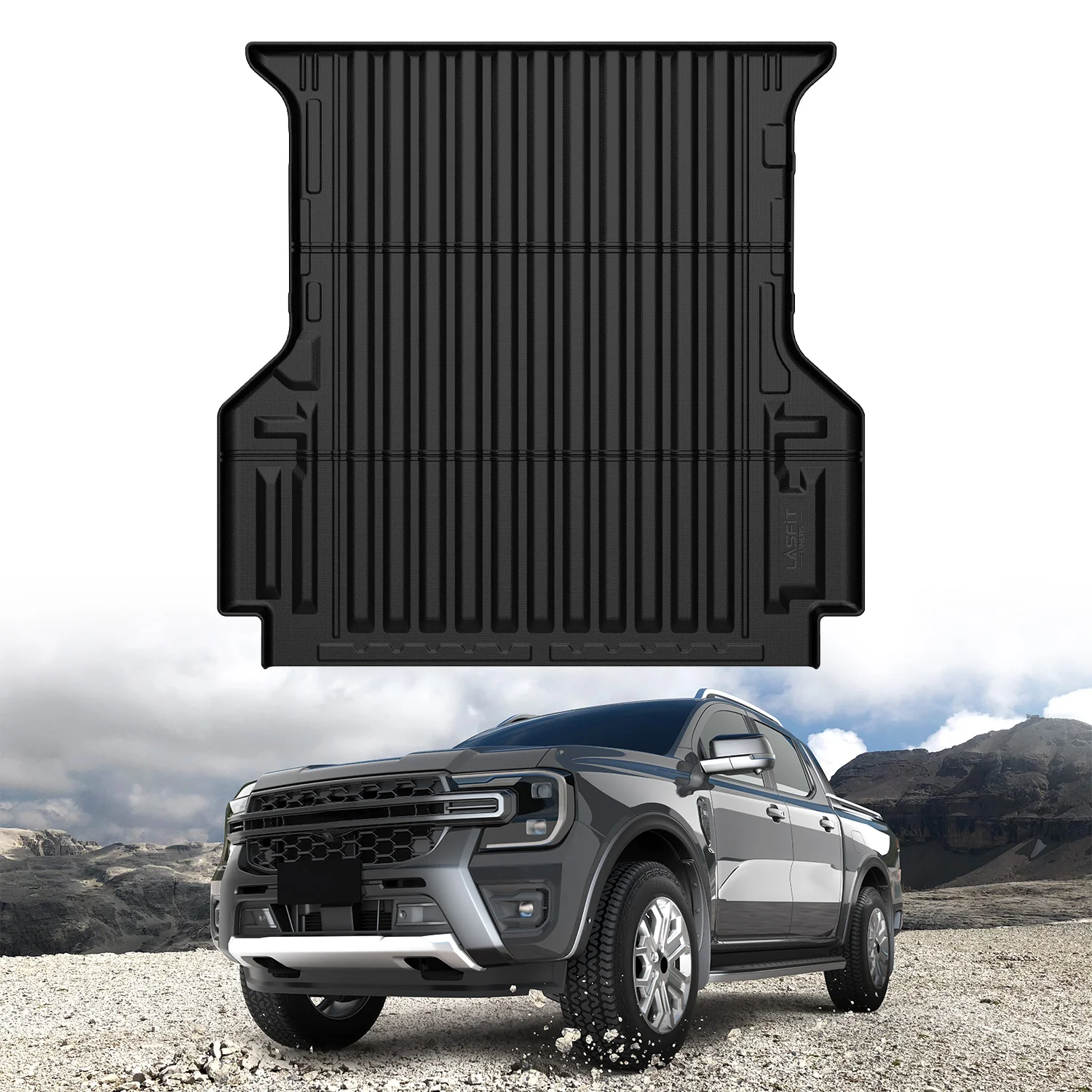 Fit for 2024-2026 Ford Ranger 5FT(59.6") Heavy Duty Truck Bed Mat or Tailgate Mat, Not Fit Drop-in liners - Image 9