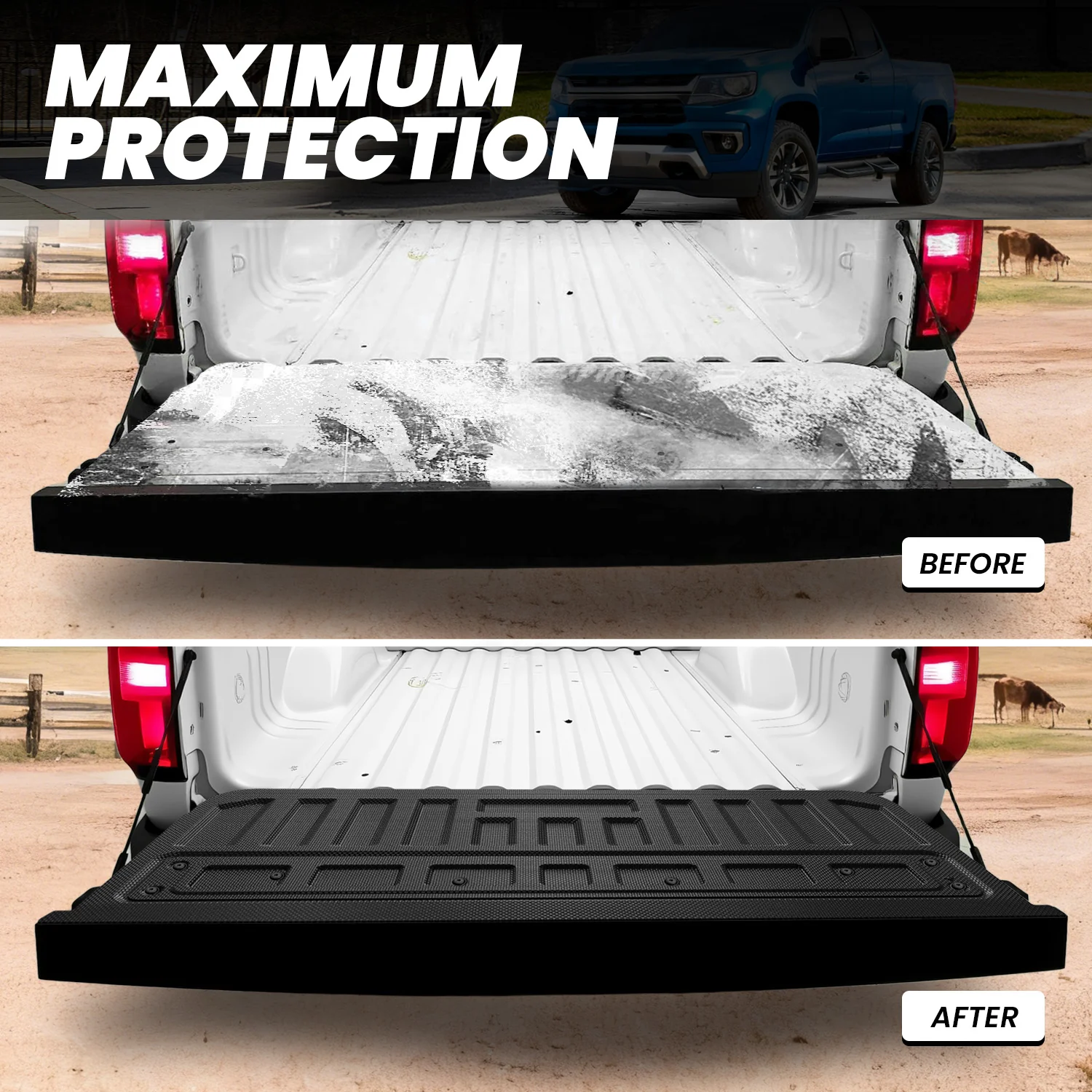 Fit for 2015-2022 Chevrolet Colorado 5.1FT Short Bed Mat or Tailgate Mat - Image 14