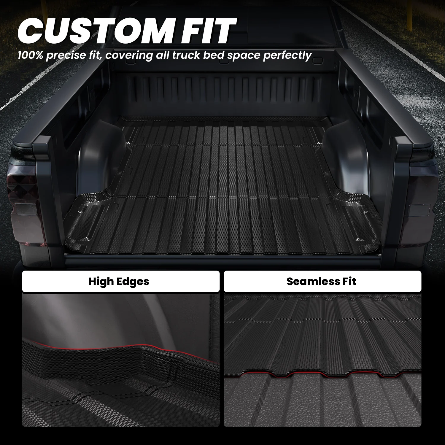 Fit for 2007-2018 Chevrolet Silverado 1500 Heavy Duty 5.8FT or 6.5FT Bed Mat, Not Fit 2007 Classic Body Style - Image 4