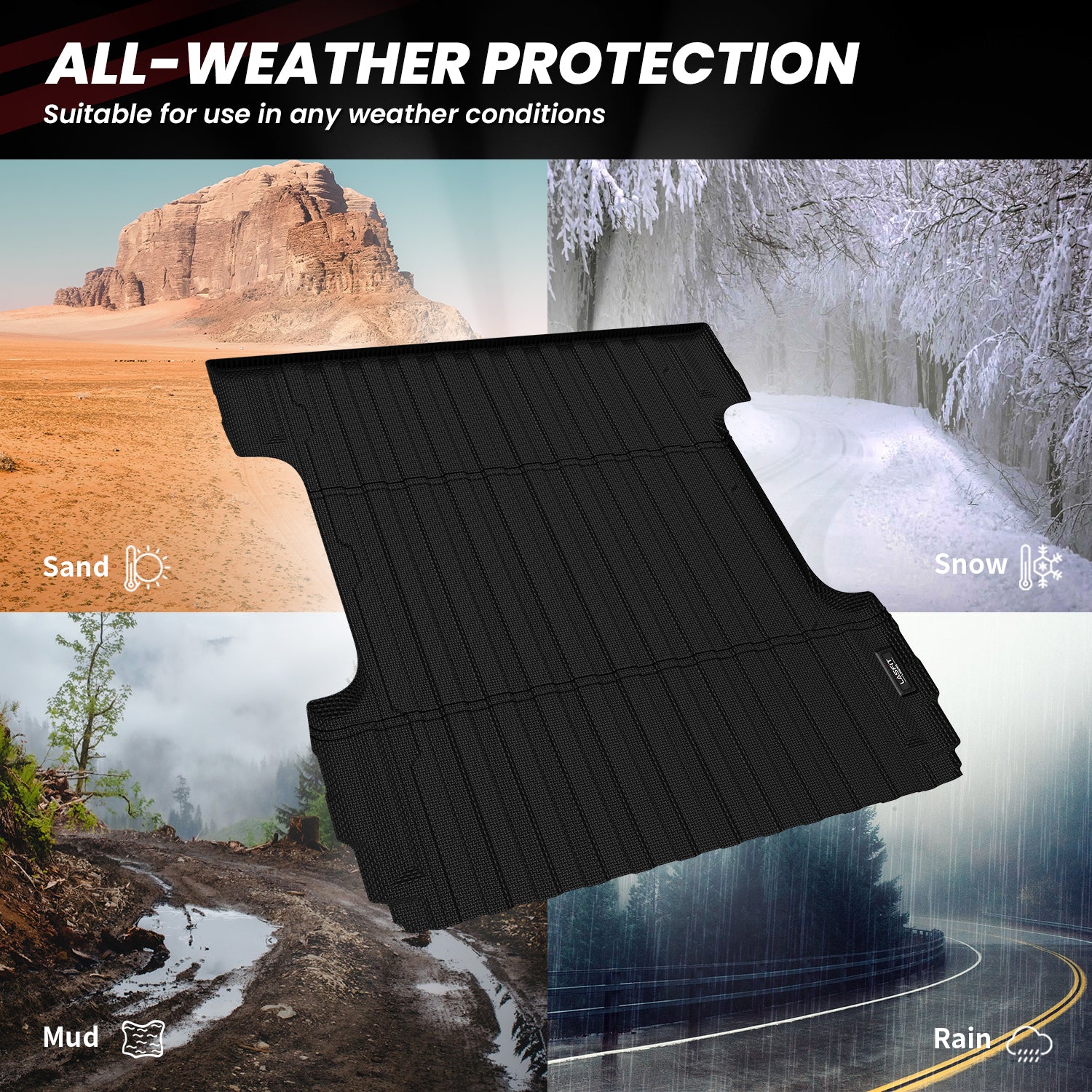 Fit for 2007-2018 Chevrolet Silverado 1500 Heavy Duty 5.8FT or 6.5FT Bed Mat, Not Fit 2007 Classic Body Style - Image 14