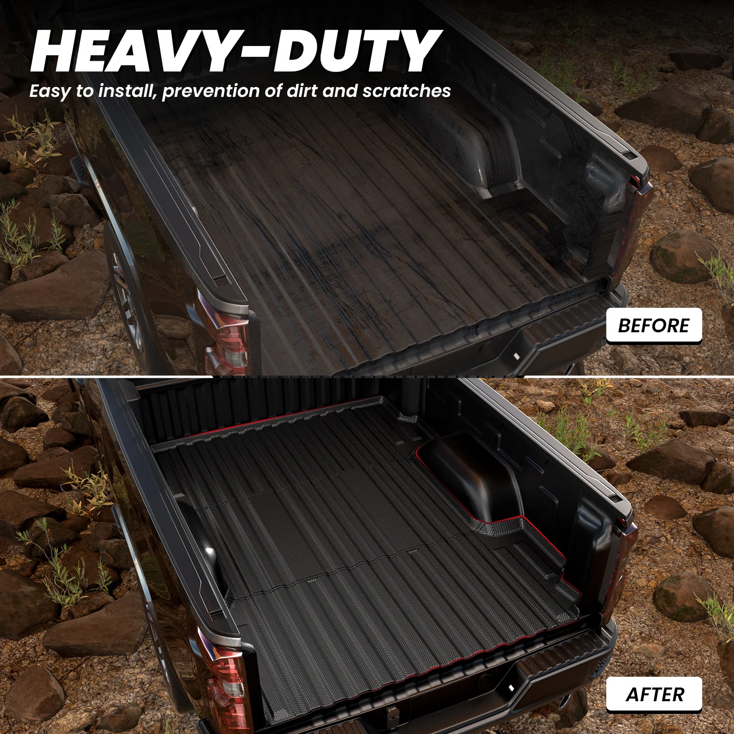 Fit for 2020-2026 Chevrolet Silverado 2500HD 3500HD 6.8FT Bed Mat or Tailgate Mat, Not for 5th Wheel Package - Image 6