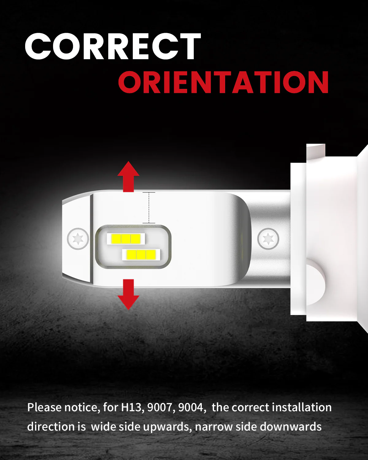 50W H10 H13 LC Plus Series Combo Pack | 5,000LM 6000K LED Bulbs - Image 2
