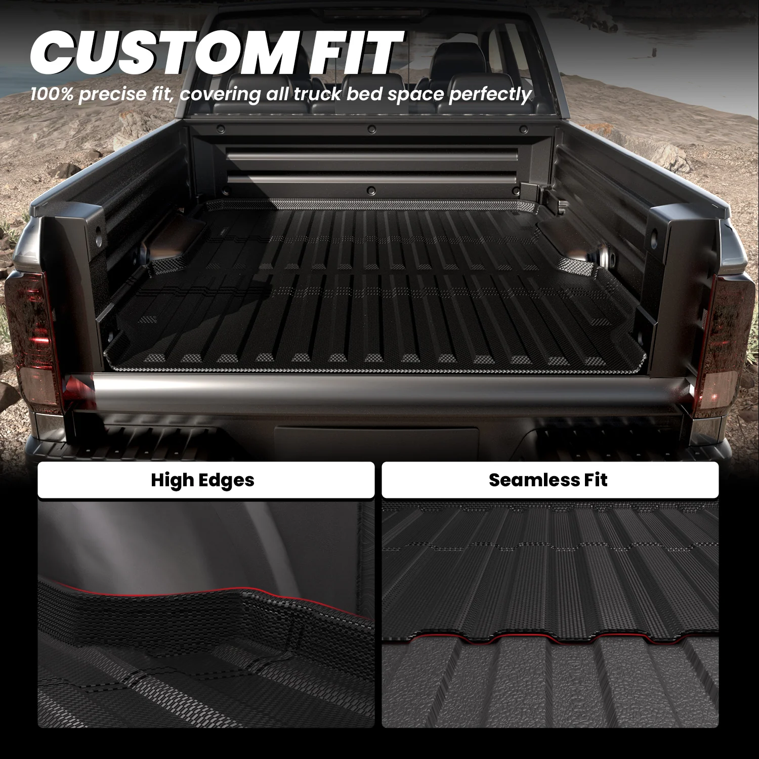 Fit for 2017-2026 Honda Ridgeline 5.3FT(64") Heavy Duty Truck Bed Mat or Tailgate Mat, Not Fit Drop-in liners - Image 5