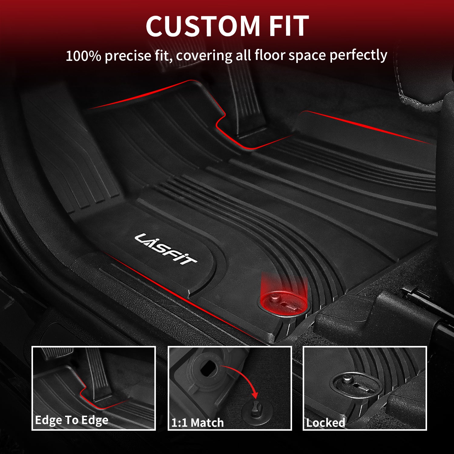 Fit for 2021-2023 Hyundai Santa Fe Floor Mats & Cargo Mat Set or Floor Mats Only - Image 11