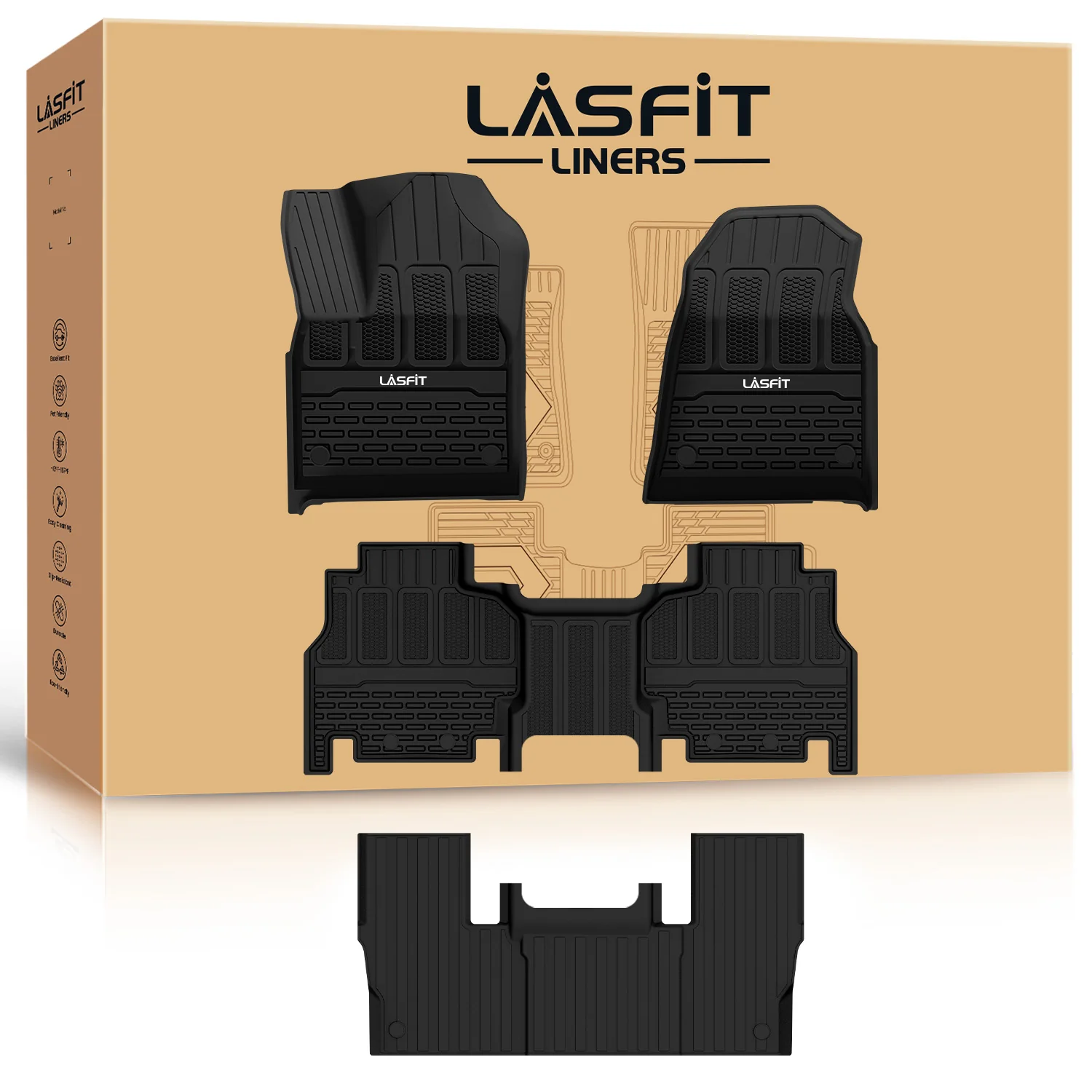 Fit for 2022-2025 Jeep Grand Wagoneer Floor Mats, Fit 7-seater Only - Image 13