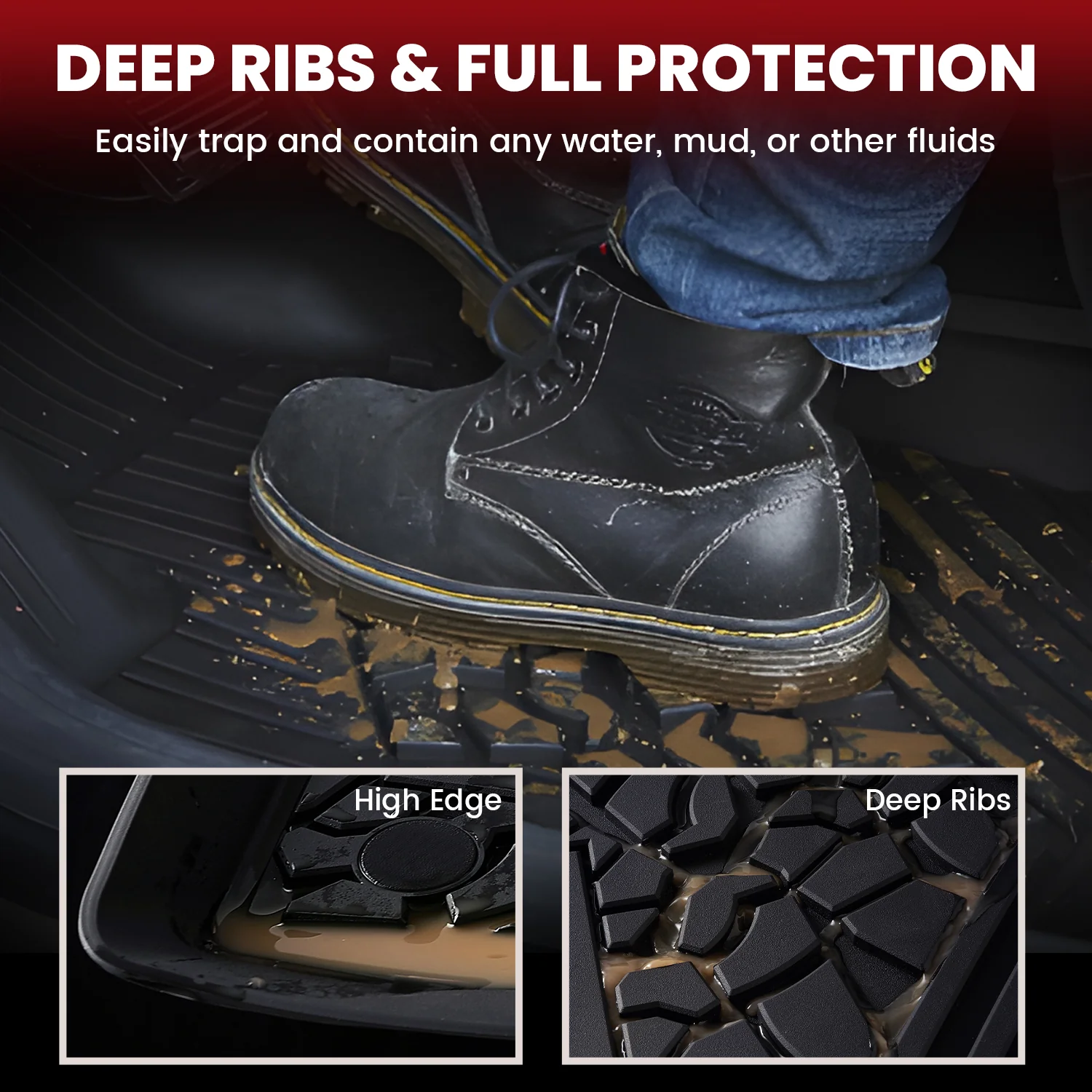 Fit for 2014-2018 Jeep Wrangler JK Floor Mats or Cargo Mat, For 4 Doors Only - Image 21