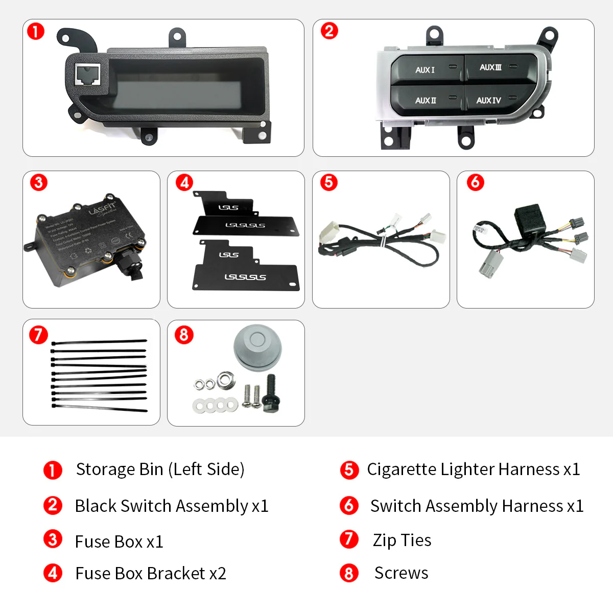 Fit For Jeep Wrangler JL 2018-2025 Auxiliary Switch Panel Bank Kit - Image 4