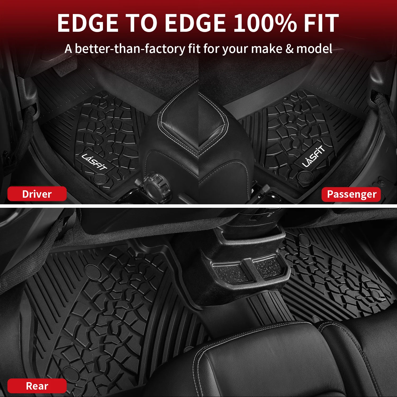 Fit for 2018-2026 Jeep Wrangler JL Floor Mats or Cargo Mat, Fit 4-Door Only(Don't fit 4xe) - Image 5