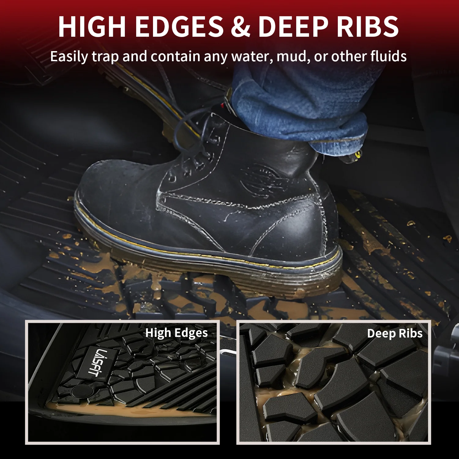 Fit for 2018-2026 Jeep Wrangler JL Floor Mats or Cargo Mat, Fit 4-Door Only(Don't fit 4xe) - Image 6