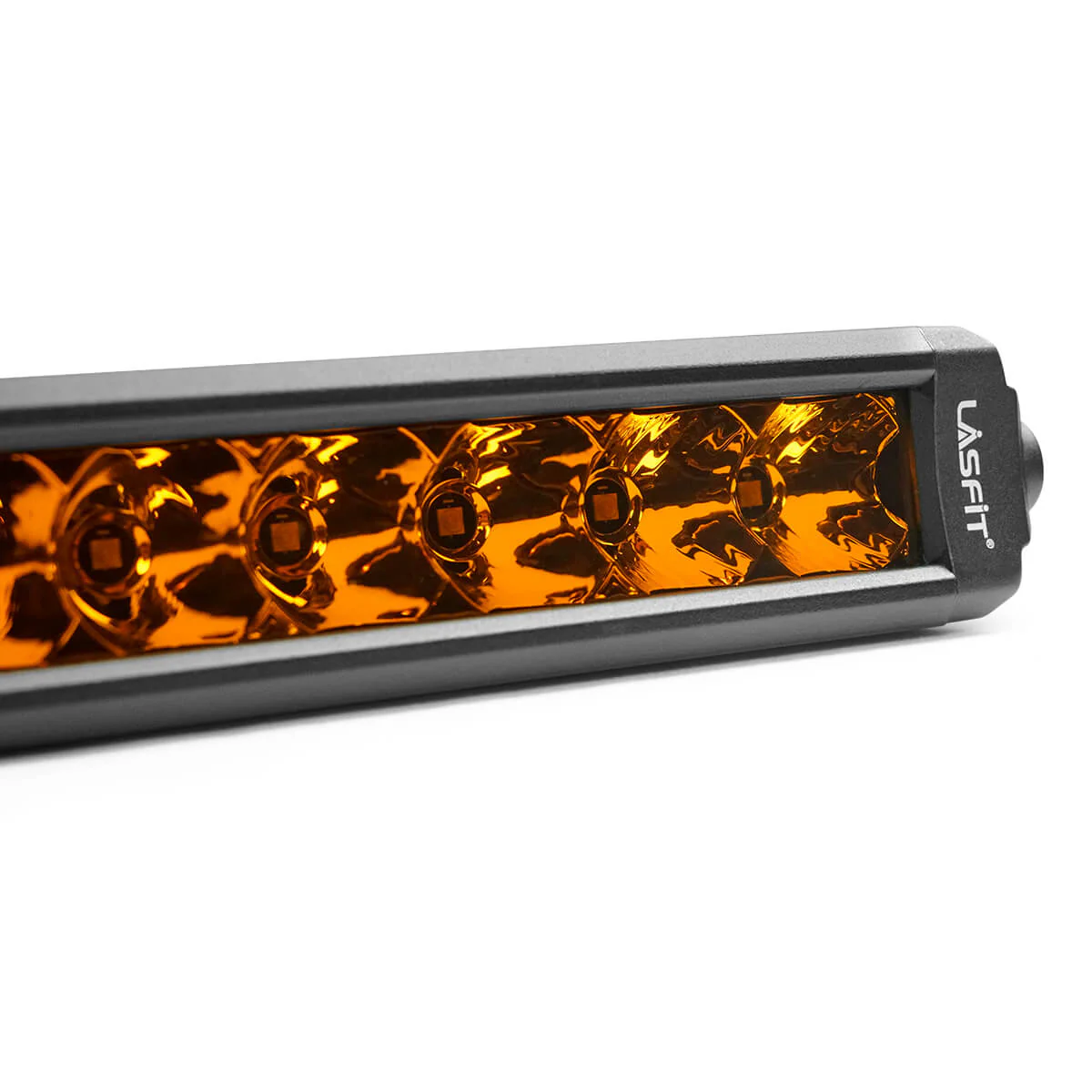Lasfit 32" Off-Road LED Amber Light Bar With Slim Single Row Combo Flood Spot Design | Bumper Grille Mount - Image 5