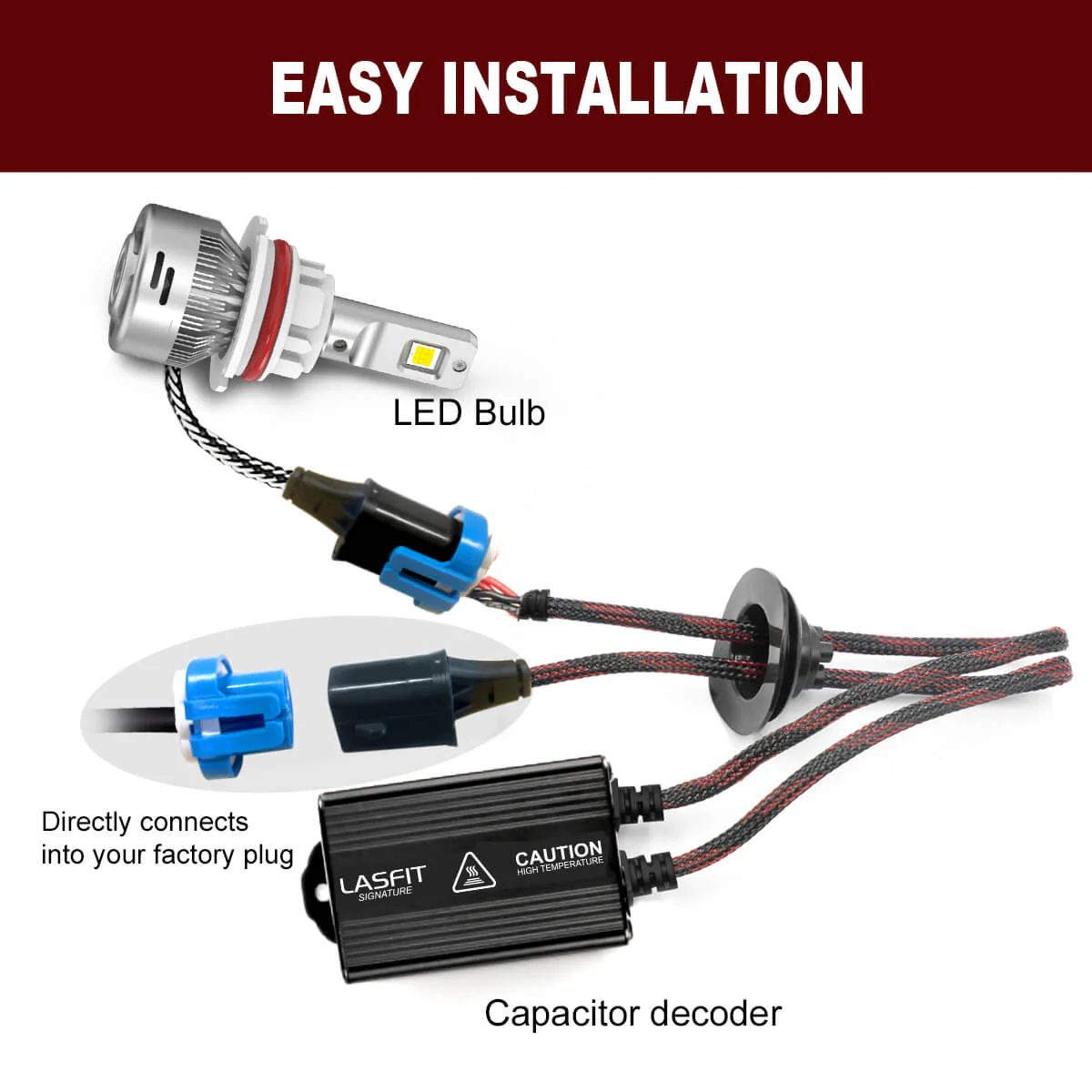 9007 HB5 9004 HB1 LED Bulb Canbus Adapter Anti-Hyper Flash Error Free - Image 6