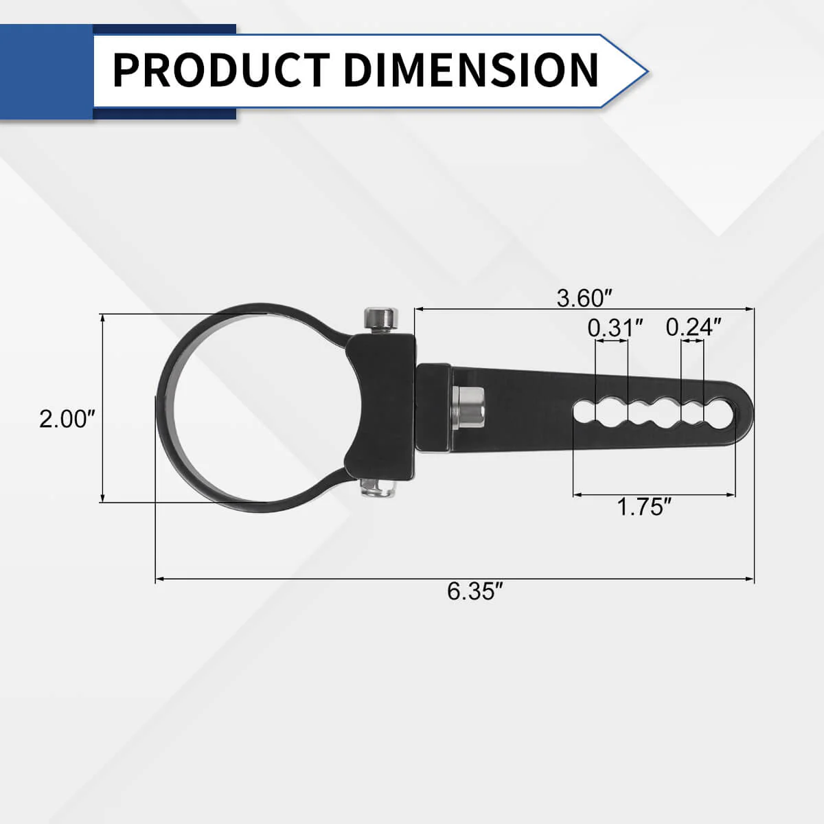 Adjustable Universal LED Light Mounting Clamps For Off Road LED Light Bar Pods | LASFIT - Image 12