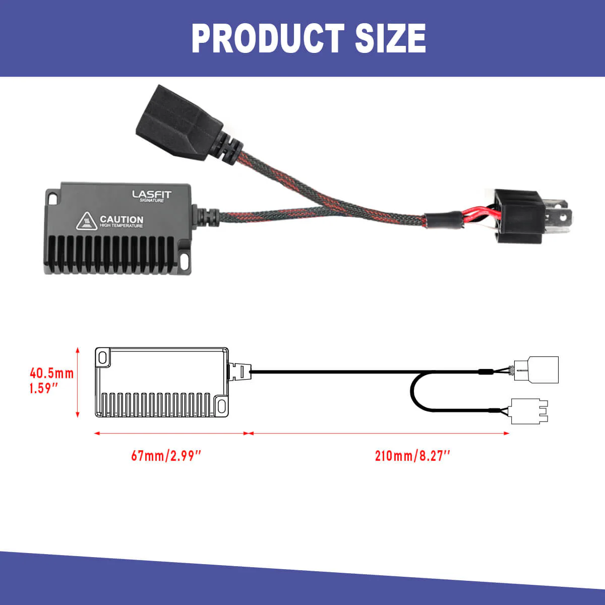 H4 9003 HB2 LED Bulb Load Resistor Harness Anti-Hyper Flash Error Free - Image 5