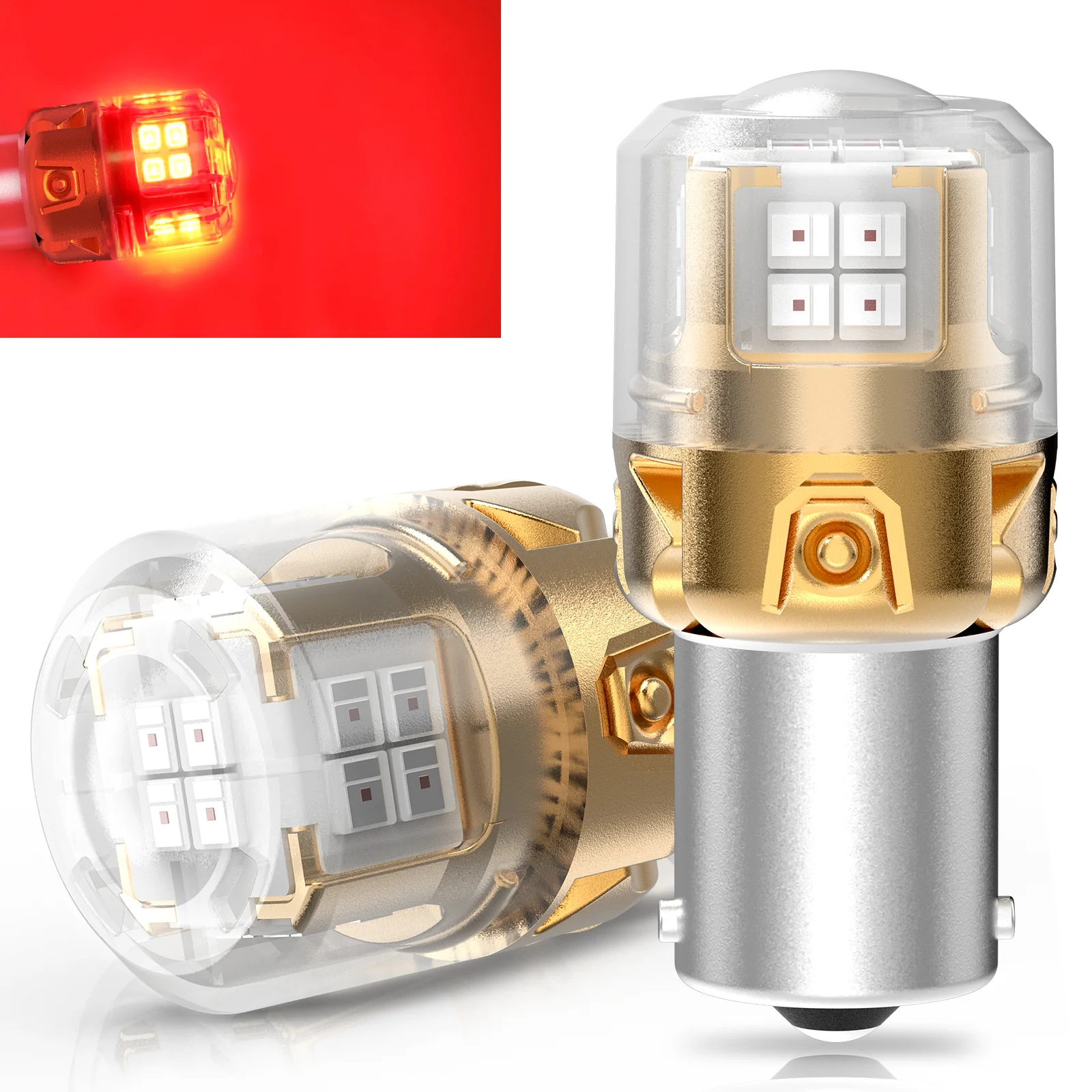 1156 1141 1003 LED Brake Tail Stop Parking Light Bulb | Brilliant Red (Don't Work for Trucks), 2 Bulbs | Upgraded L2 Series - Image 12
