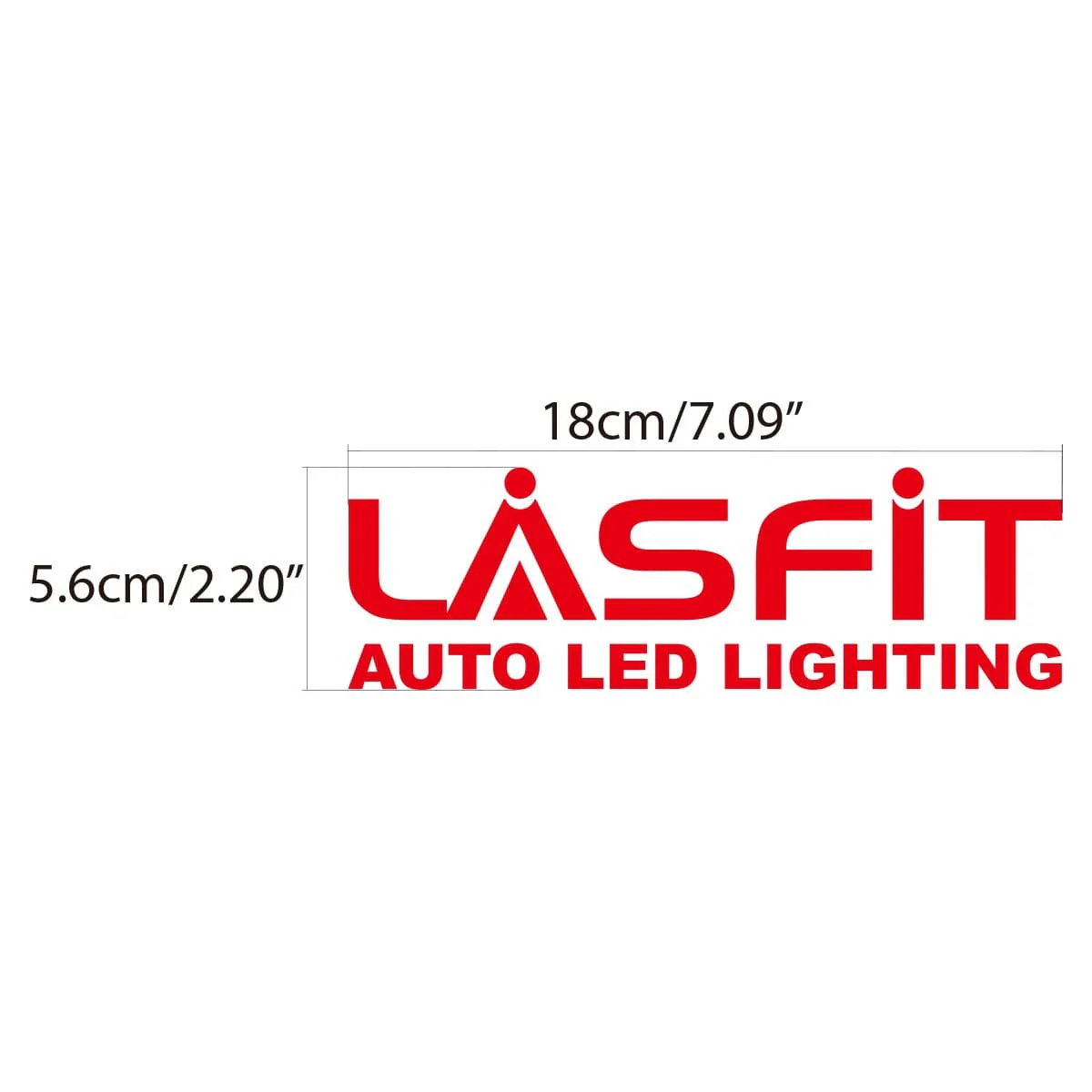 LASFIT Customized Waterproof Stickers-7.1in | Red - Image 2