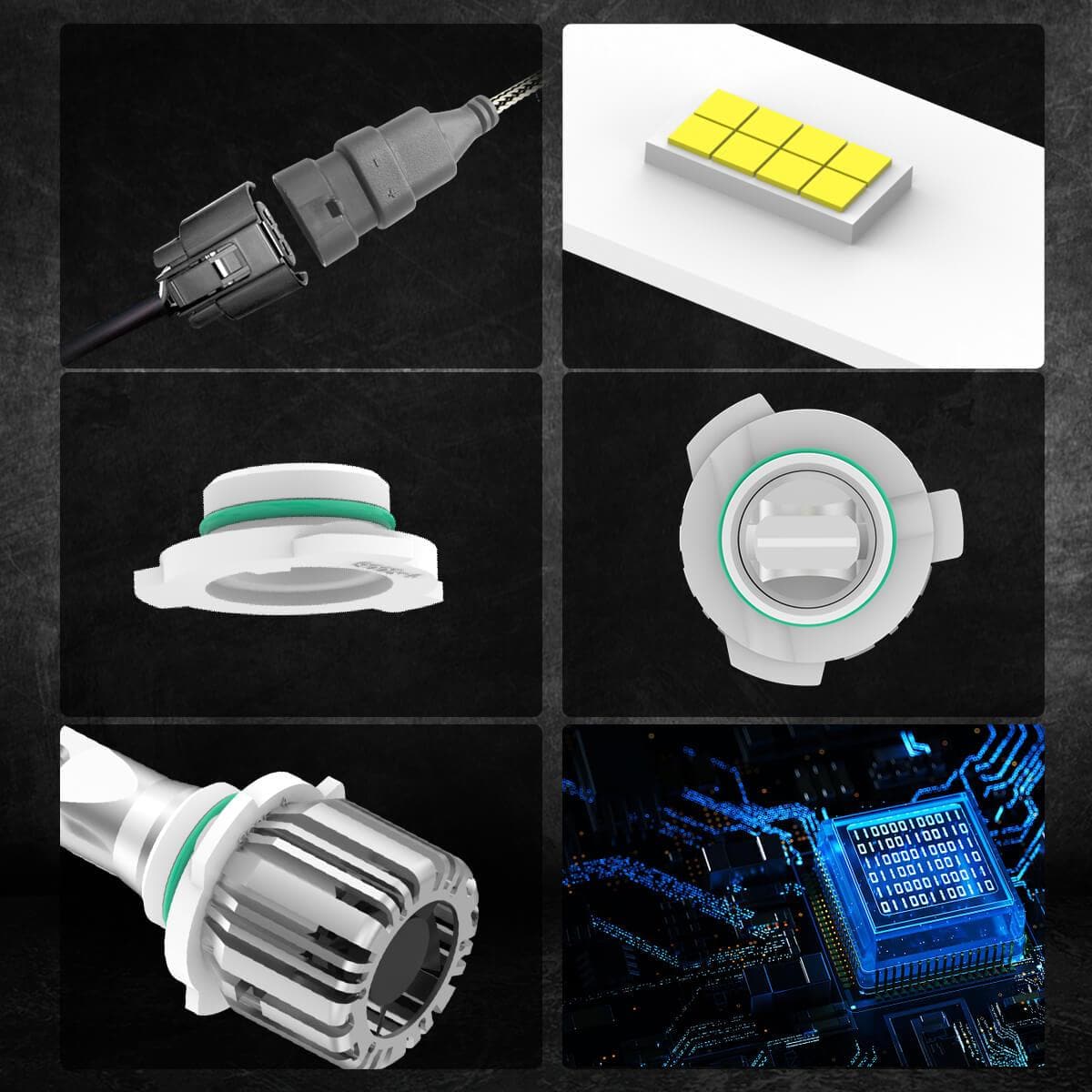 50W 9006 HB4 LC Plus Series | 5,000LM 6000K LED Bulbs - Image 6