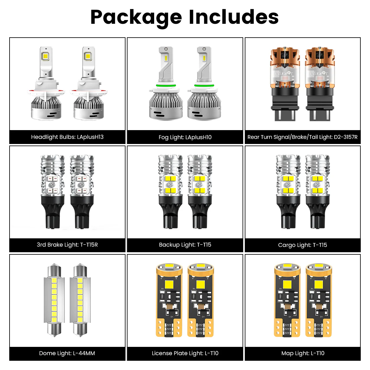 Fit for 2009-2012 Ram 1500 LED Bulbs 9005 H11 Exterior Interior Lights - Image 3