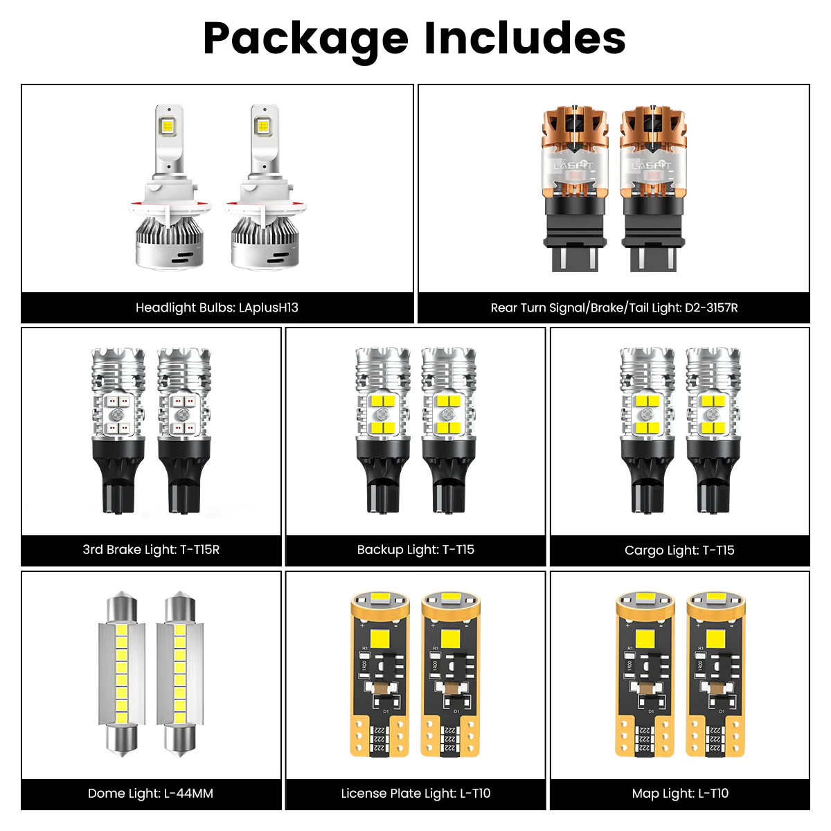 Fit for 2009-2012 Ram 1500 LED Bulbs 9005 H11 Exterior Interior Lights - Image 9