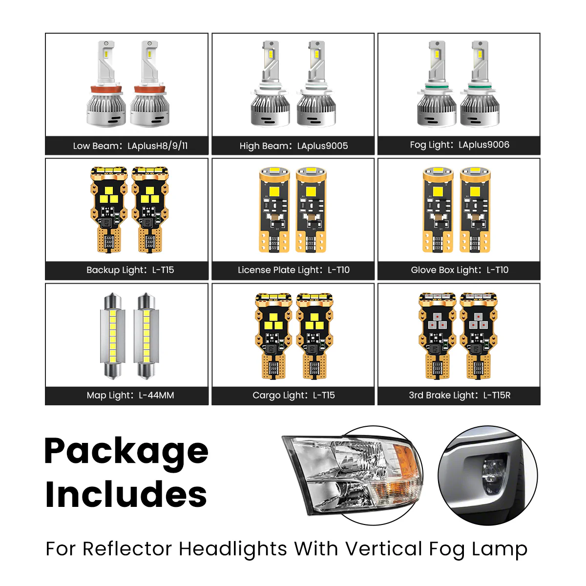 Fit for 2013-2015 Ram 1500 LED Bulbs Upgrade | Tested and Verified - Image 10