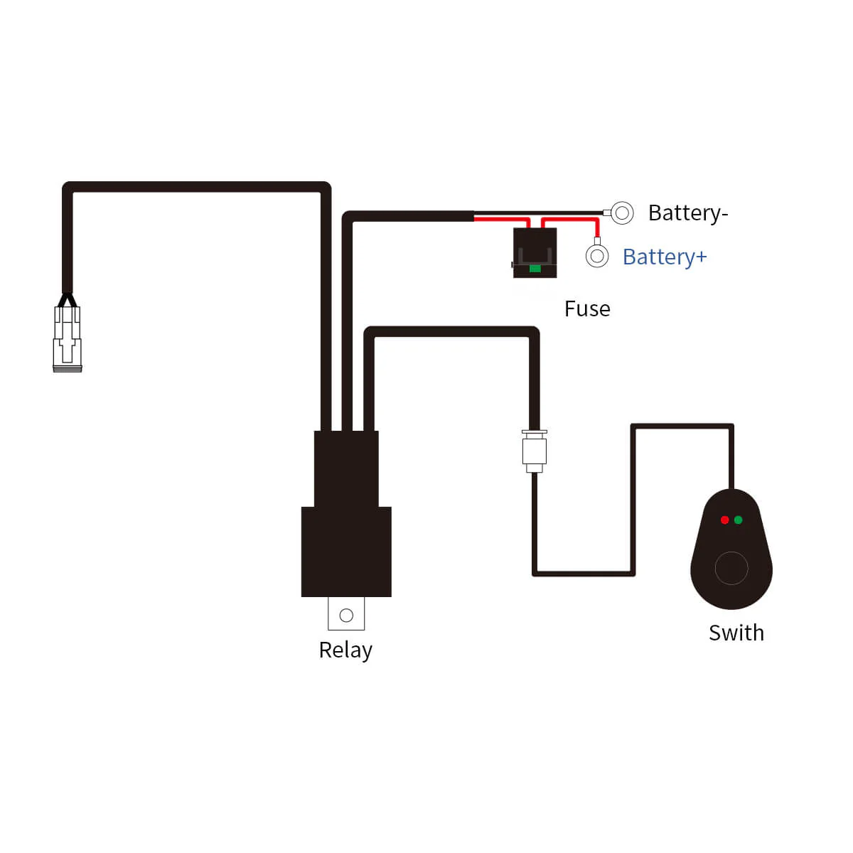 LED Light Bars Wiring Harness with DT Connector - 1 Lead - Image 11
