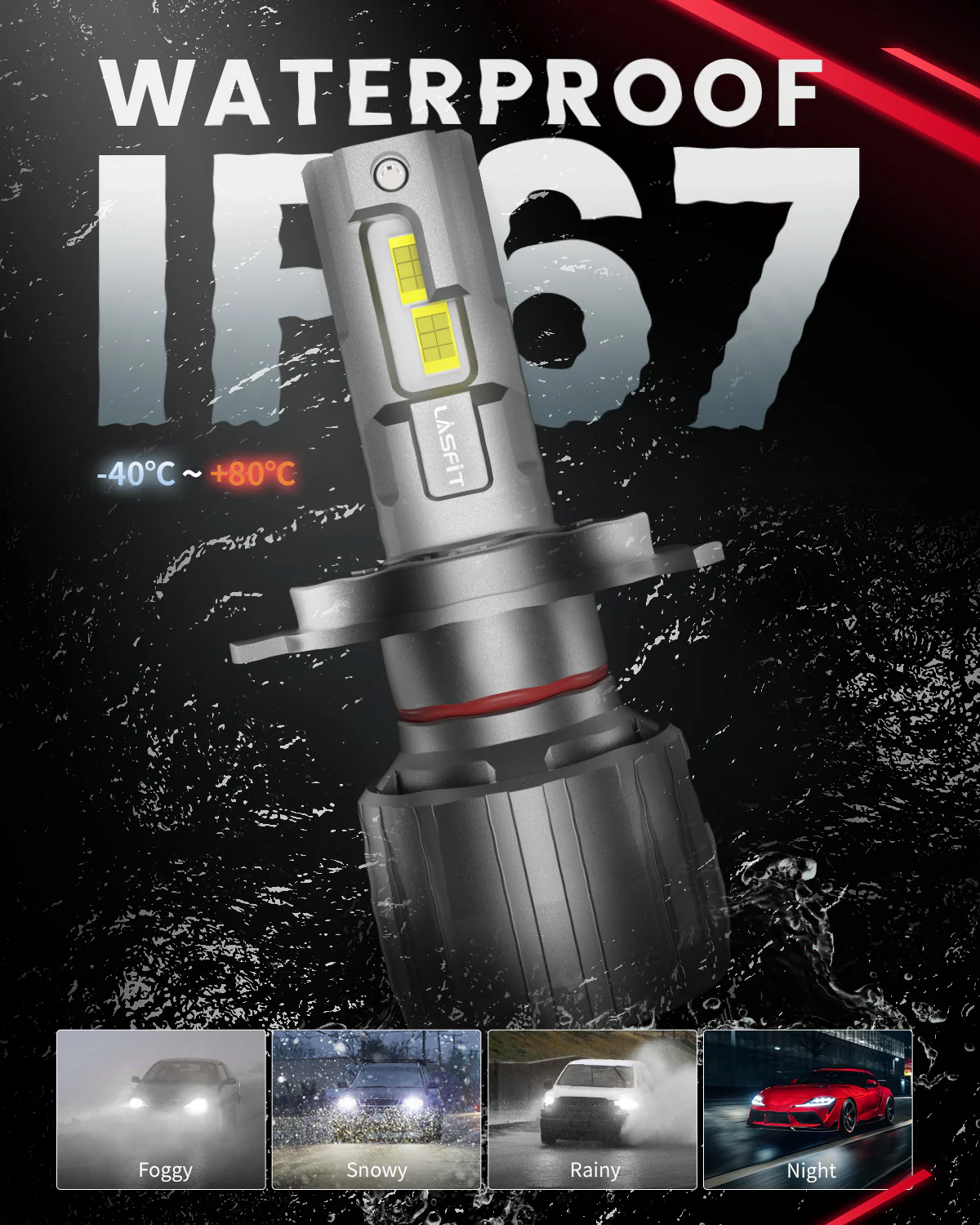 130W 9003 H4 HB2 LS Plus Series | 13,000LM 6000K LED Bulbs - Image 11