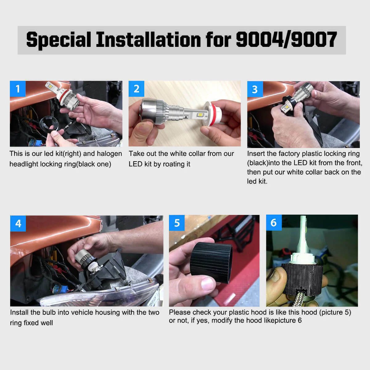 60W 9004 HB1 LA Plus Series | 6,000LM 6000K LED Bulbs - Image 12
